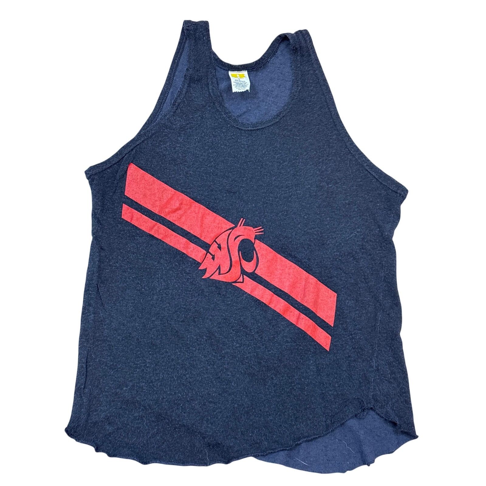 Russell Athletic Vtg 70s WSU Cougars tank top Russell L asymmetrical Size L / US 10 / IT 46 - 1 Thumbnail