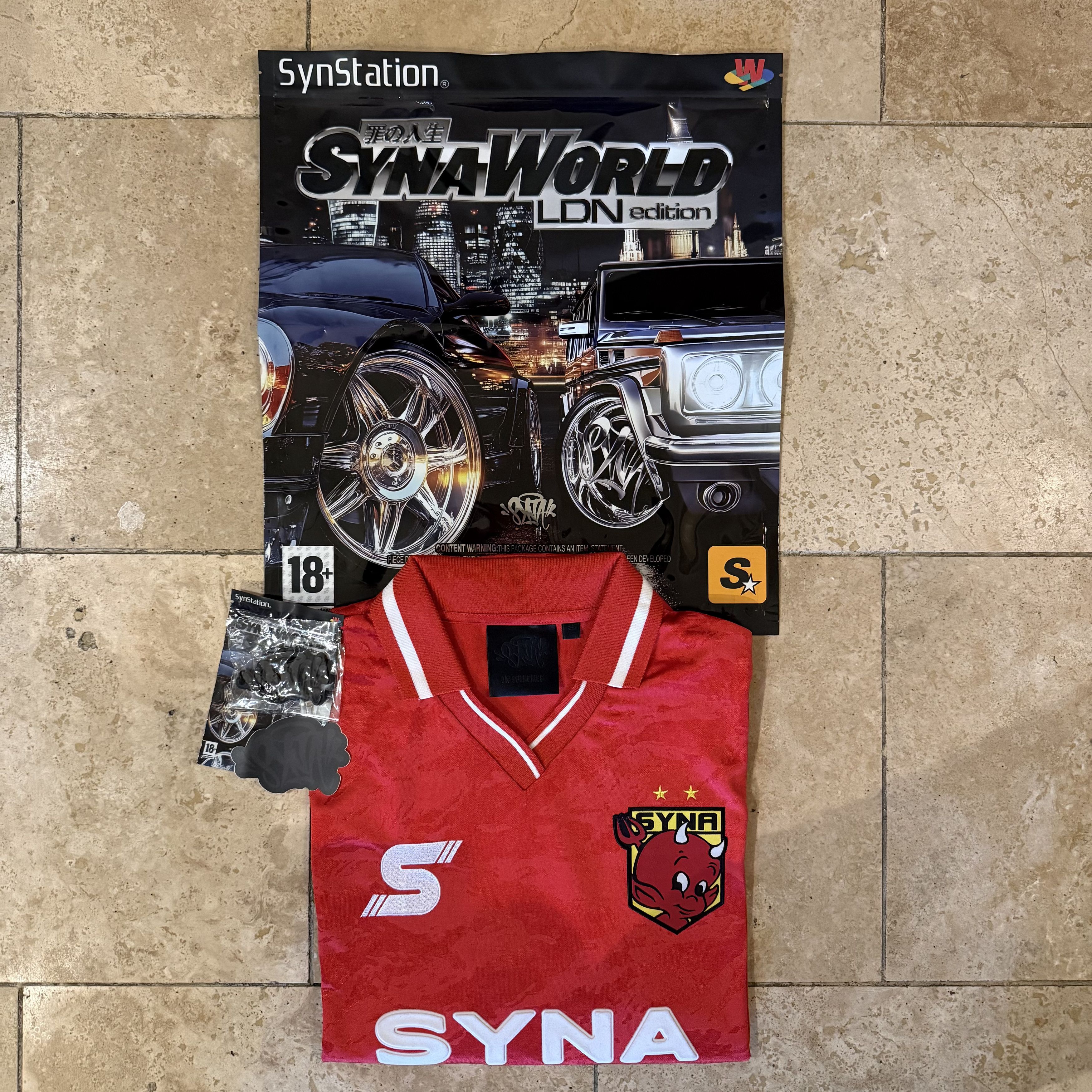 Syna World Syna Central Cee Red Footy Jersey Size Small Limited Edition Size US S / EU 44-46 / 1 - 2 Thumbnail