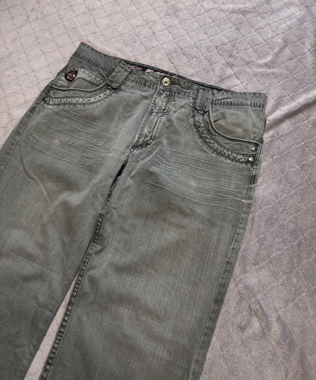 Japanese Brand × Vintage Vintage sk8 rap Black Plumb Denim Pants Size US 38 / EU 54 - 3 Thumbnail