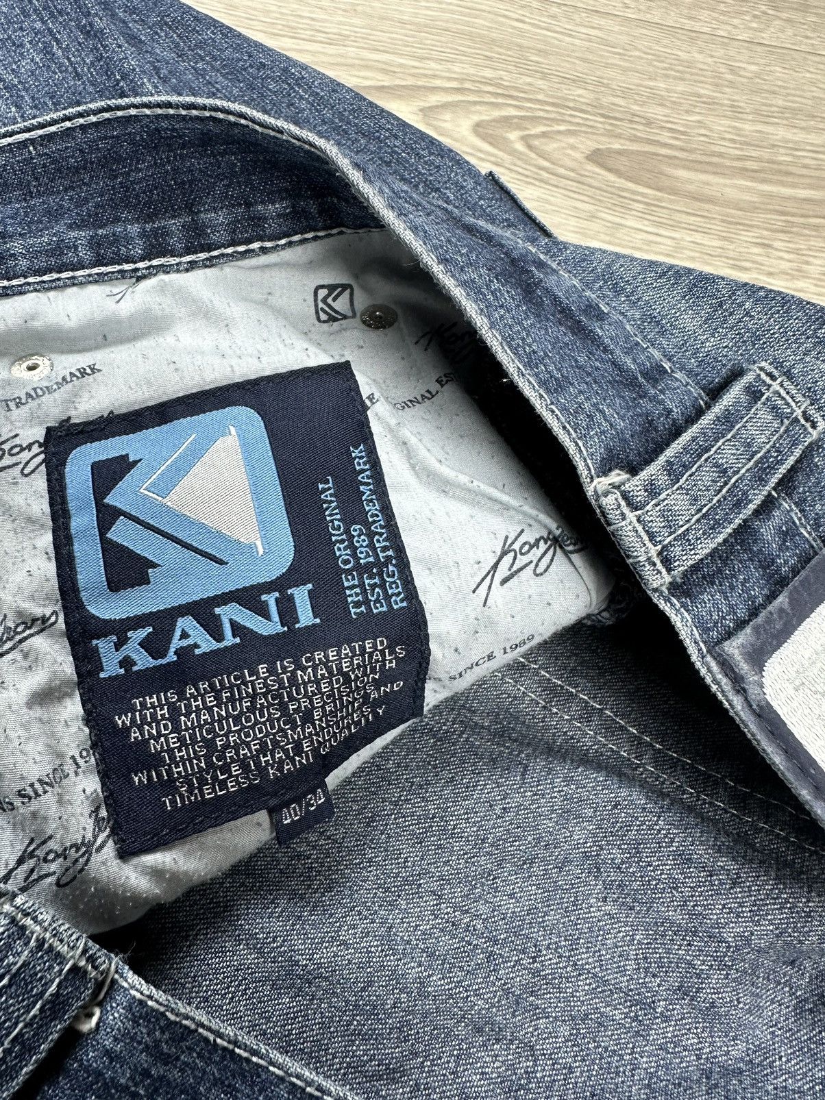 Karl Kani Vintage KARL KANI Distressed Baggy Denim Pants Big Logo Size US 40 / EU 56 - 12 Thumbnail