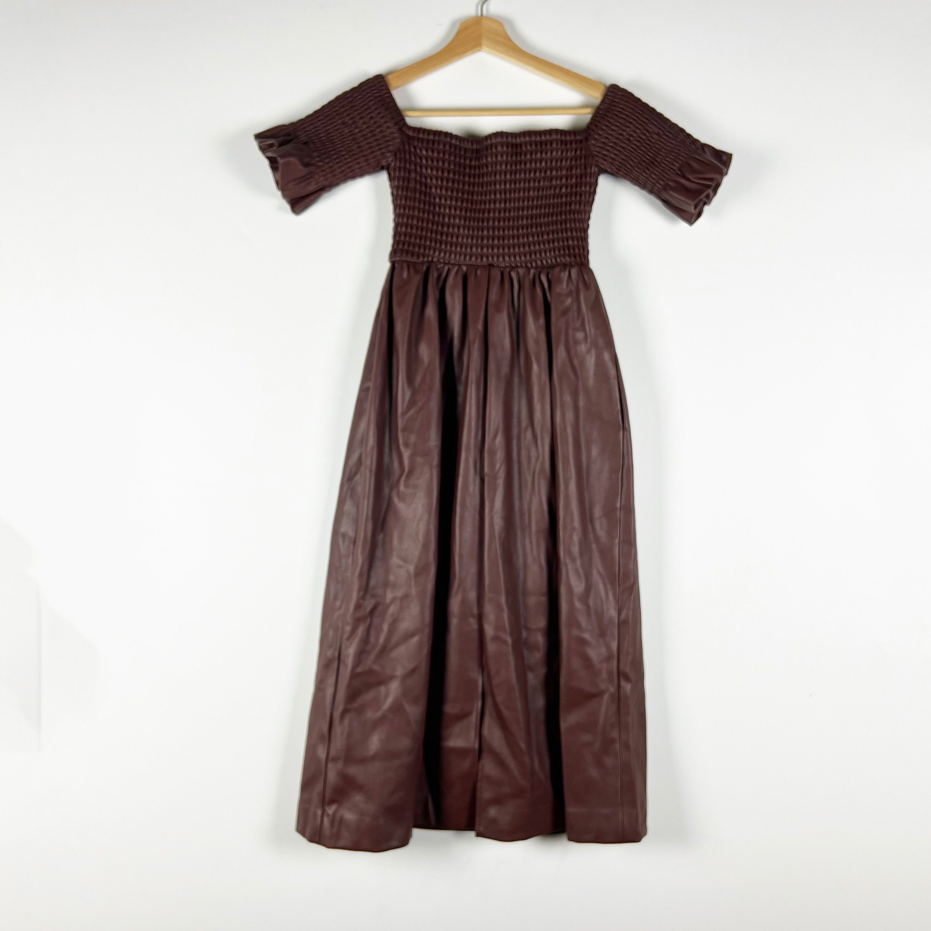 Staud Staud Mae Faux Vegan Leather Smocked Size XS / US 0-2 / IT 36-38 - 3 Thumbnail