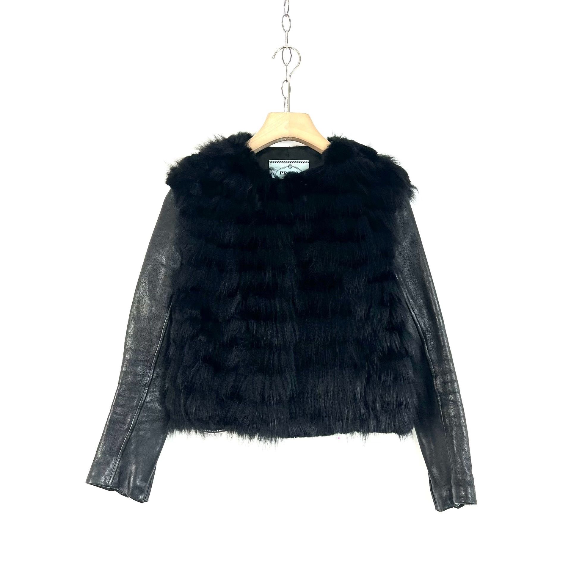 Prada Prada Black Fur Jacket Size 38 Size S / US 4 / IT 40 - 1 Thumbnail