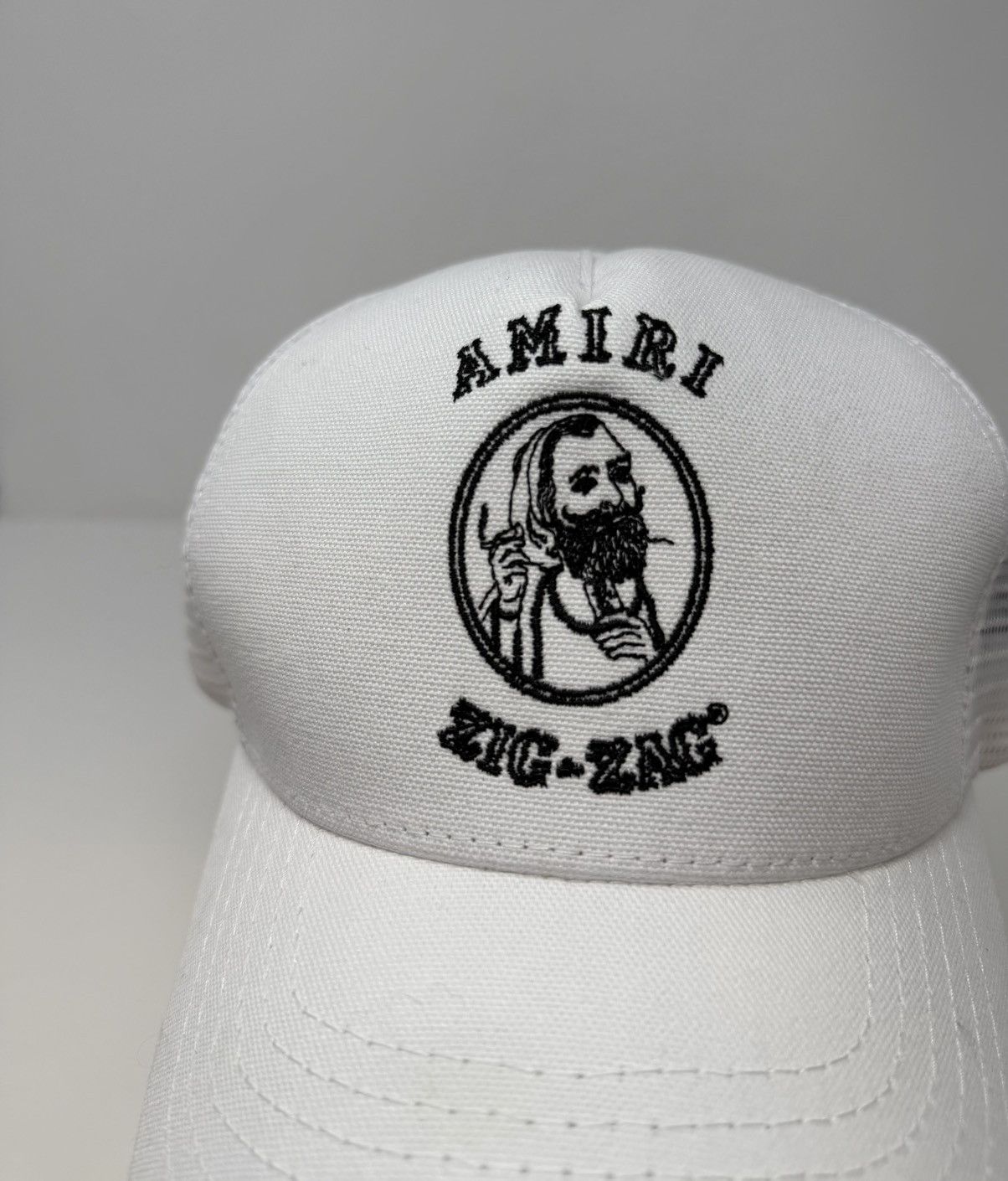 Amiri Amiri Zig Zag Trucker Hat White Size ONE SIZE - 2 Thumbnail
