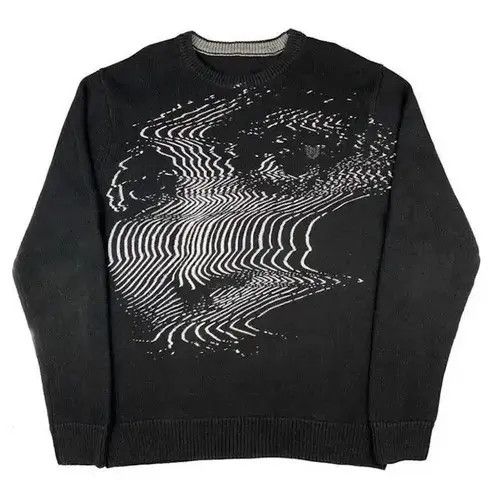 Japanese Brand Women Harajuku eye Graphic Retro Vintage Knitted Size L / US 10 / IT 46 - 1 Thumbnail
