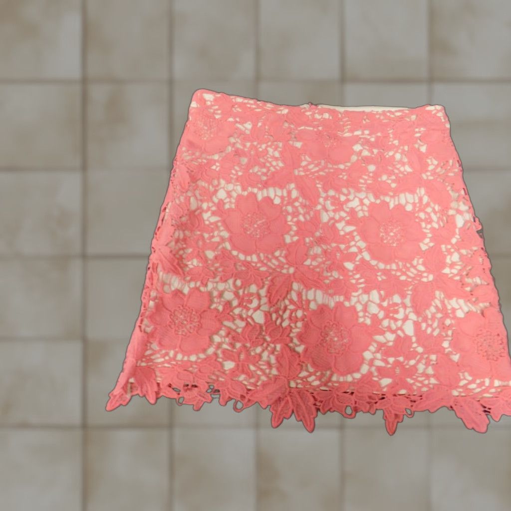 Loft LOFT Skirt Womens 6 Pink A-line Floral Lined Knee Length Zipper Regular Women Size 28" / US 6 / IT 42 - 1 Thumbnail