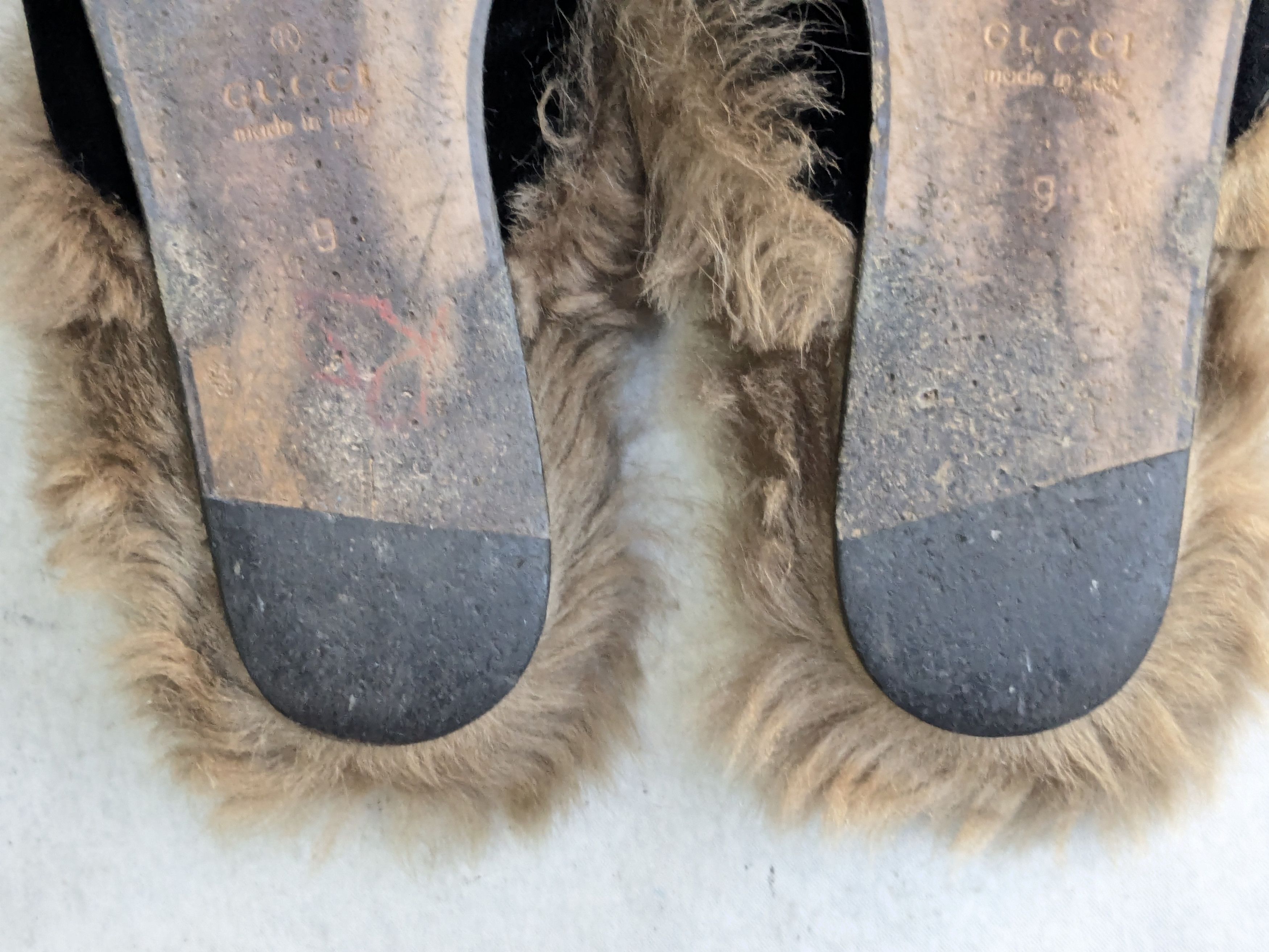 Gucci Gucci Princetown Horsebit Loafers 9.5 Black Velvet Mules Fur Size US 9.5 / EU 42-43 - 14 Thumbnail