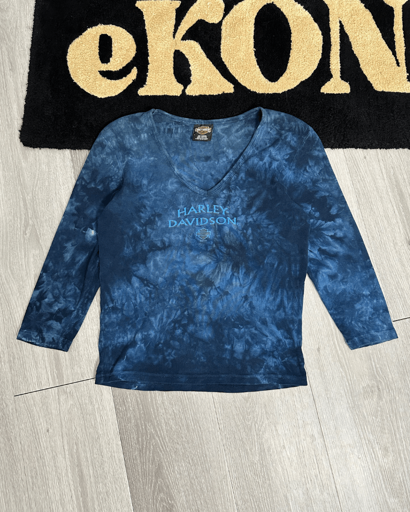 Harley Davidson × Vintage Vintage Harley Davidson Vancouver Tie-Dye V-Neck Shirt Large Size L / US 10 / IT 46 - 1 Thumbnail