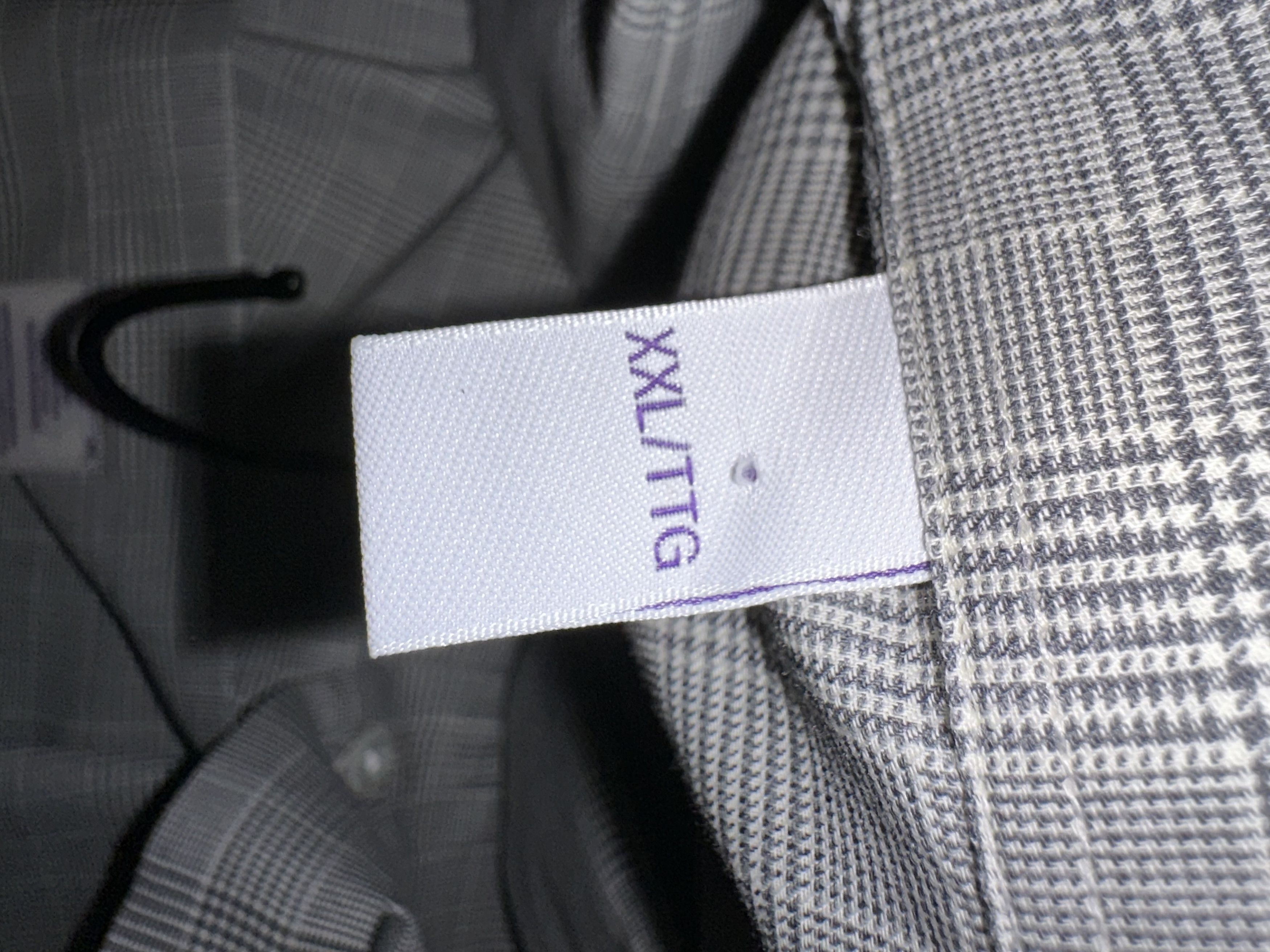 Ralph Lauren Purple Label Gray Cotton Glen Check Long Sleeve Sport Shirt $595 2x Size US XXL / EU 58 / 5 - 11 Thumbnail