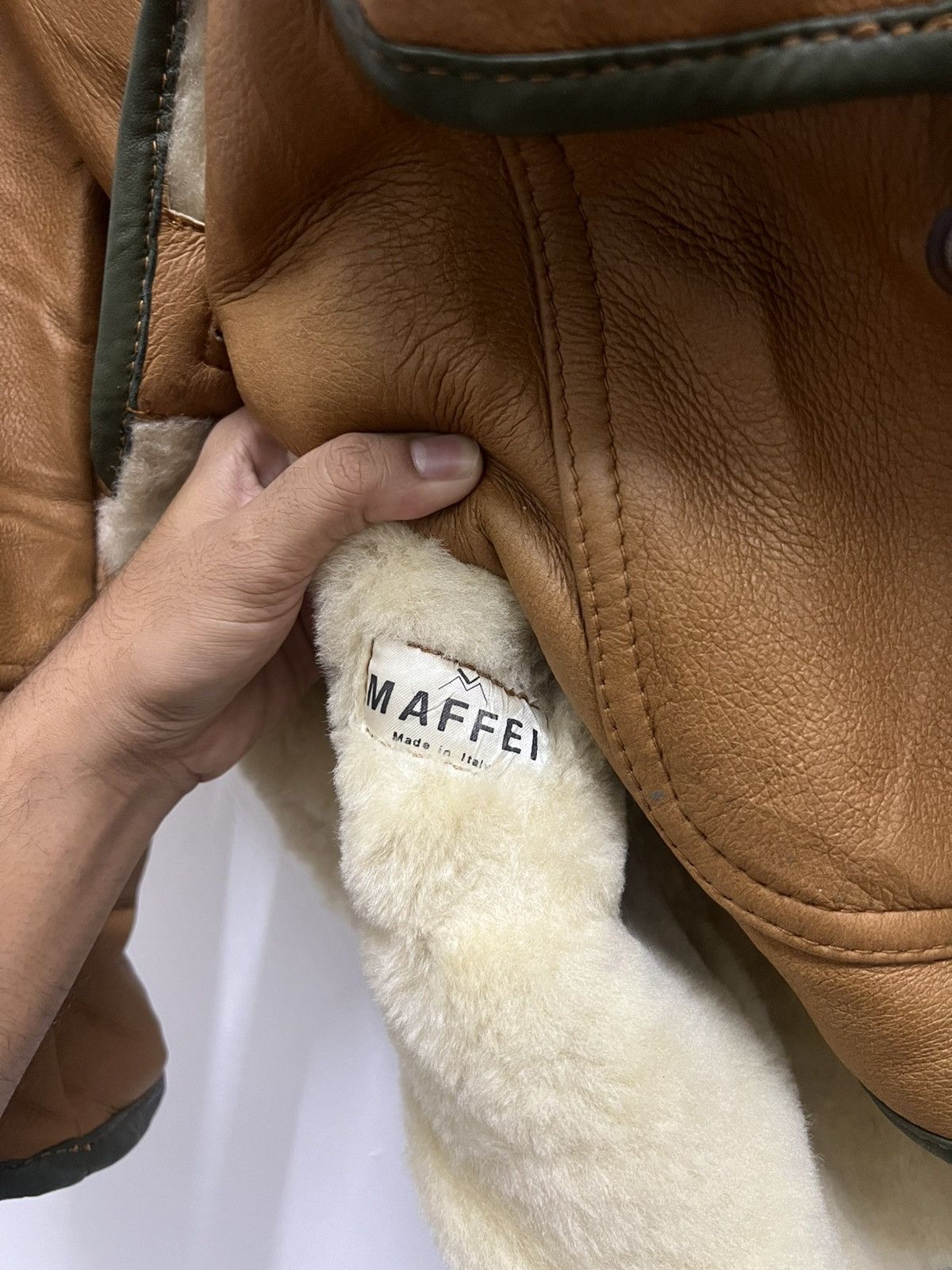 Vintage Vintage Maffei Shearling Jacket Size US L / EU 52-54 / 3 - 11 Thumbnail