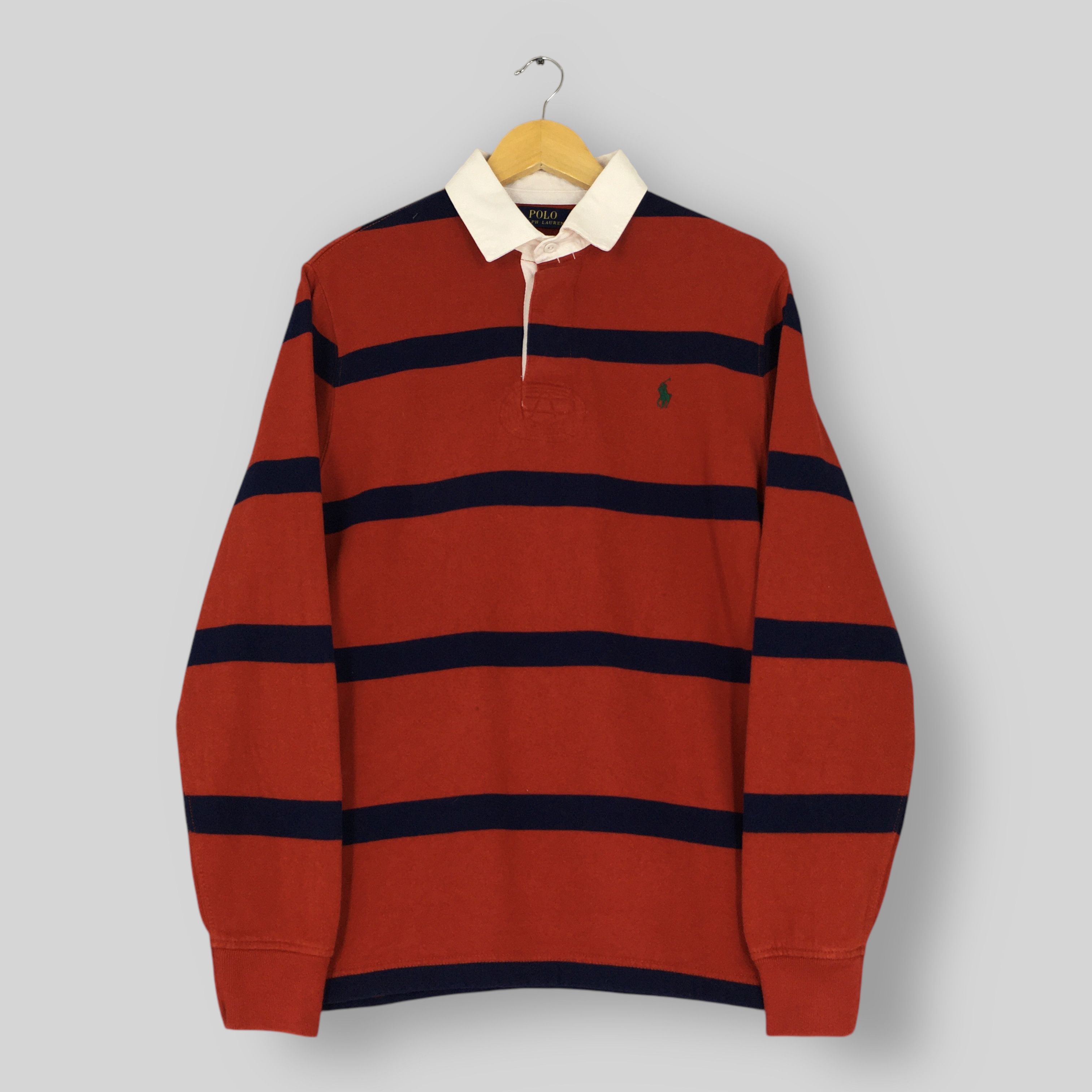 Polo Ralph Lauren Vintage Polo Ralph Lauren Striped Rugby Shirt Medium Size US M / EU 48-50 / 2 - 1 Thumbnail