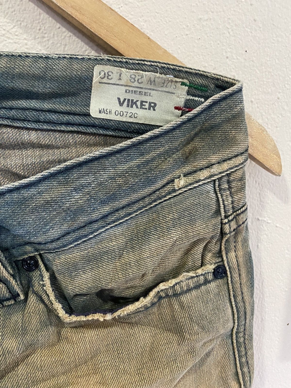 Diesel Diesel Viker Wash Distressed Muddy Denim Size US 31 - 6 Thumbnail