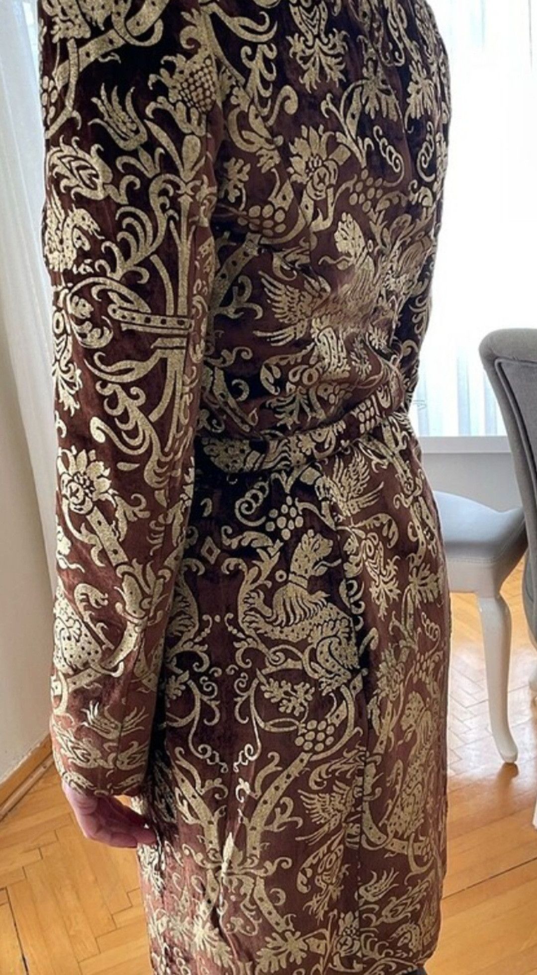Roberto Cavalli ARCHIVE Roberto Cavalli FW06 Baroque Velvet Leopard Coat M Size M / US 6-8 / IT 42-44 - 8 Thumbnail