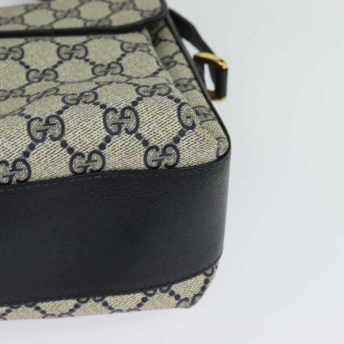 Gucci GUCCI GG Supreme Sherry Line Shoulder Bag Pvc Navy Gold 904 Size ONE SIZE - 13 Thumbnail