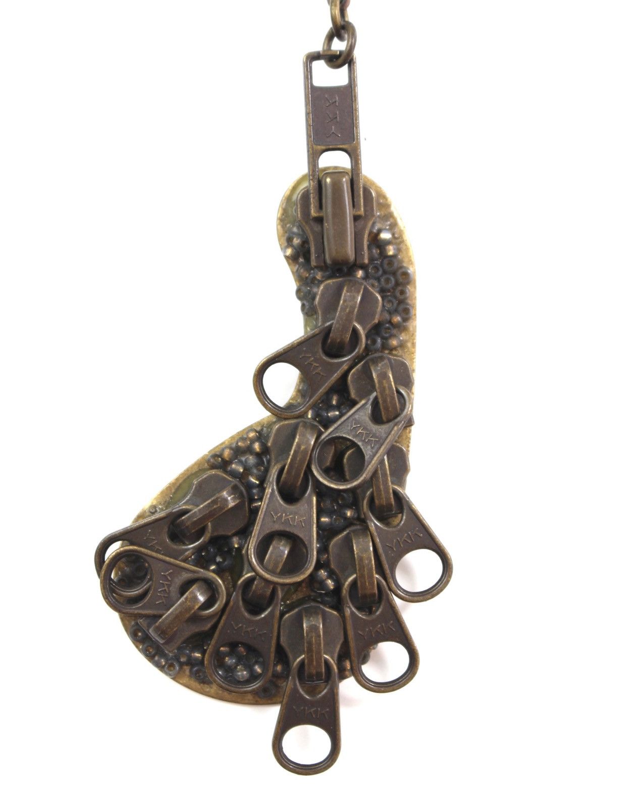 Vintage 2000S JAPANESE MADE DECONSTRUCTED YKK ZIPPER NECKLACE Size ONE SIZE - 1 Thumbnail