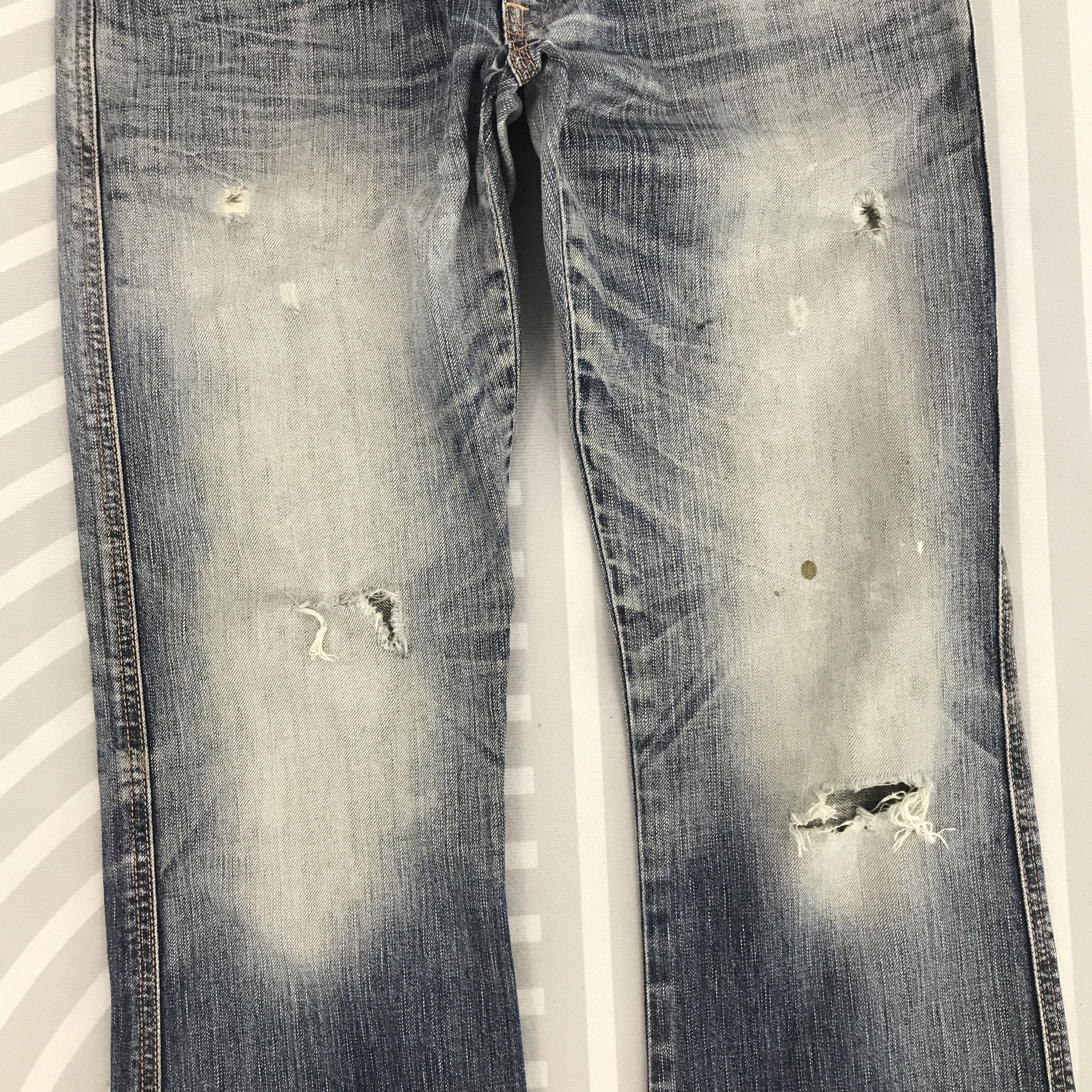 Edwin × Vintage Bootcut Edwin Blue Trip Denim faded Distressed pants Size US 32 / EU 48 - 4 Thumbnail