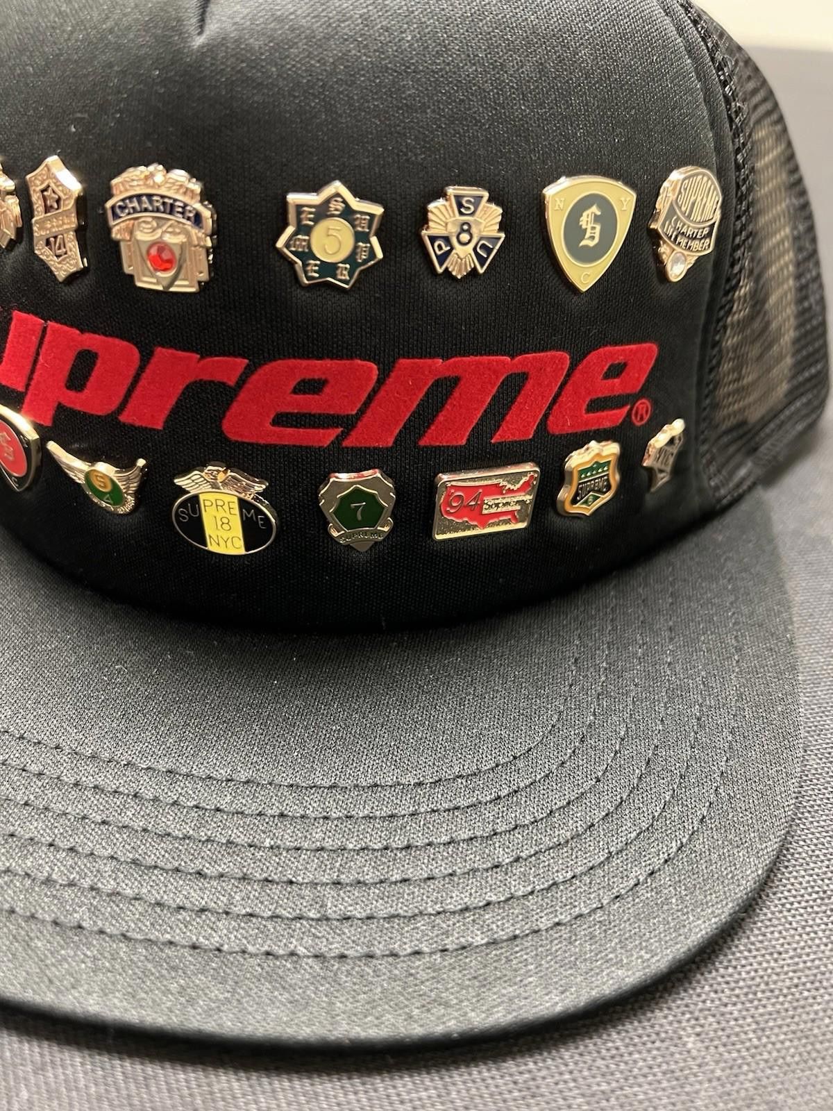 Supreme SS26 Supreme Pins Mesh Back 5 Panel Cap Hat Black Size ONE SIZE - 4 Thumbnail