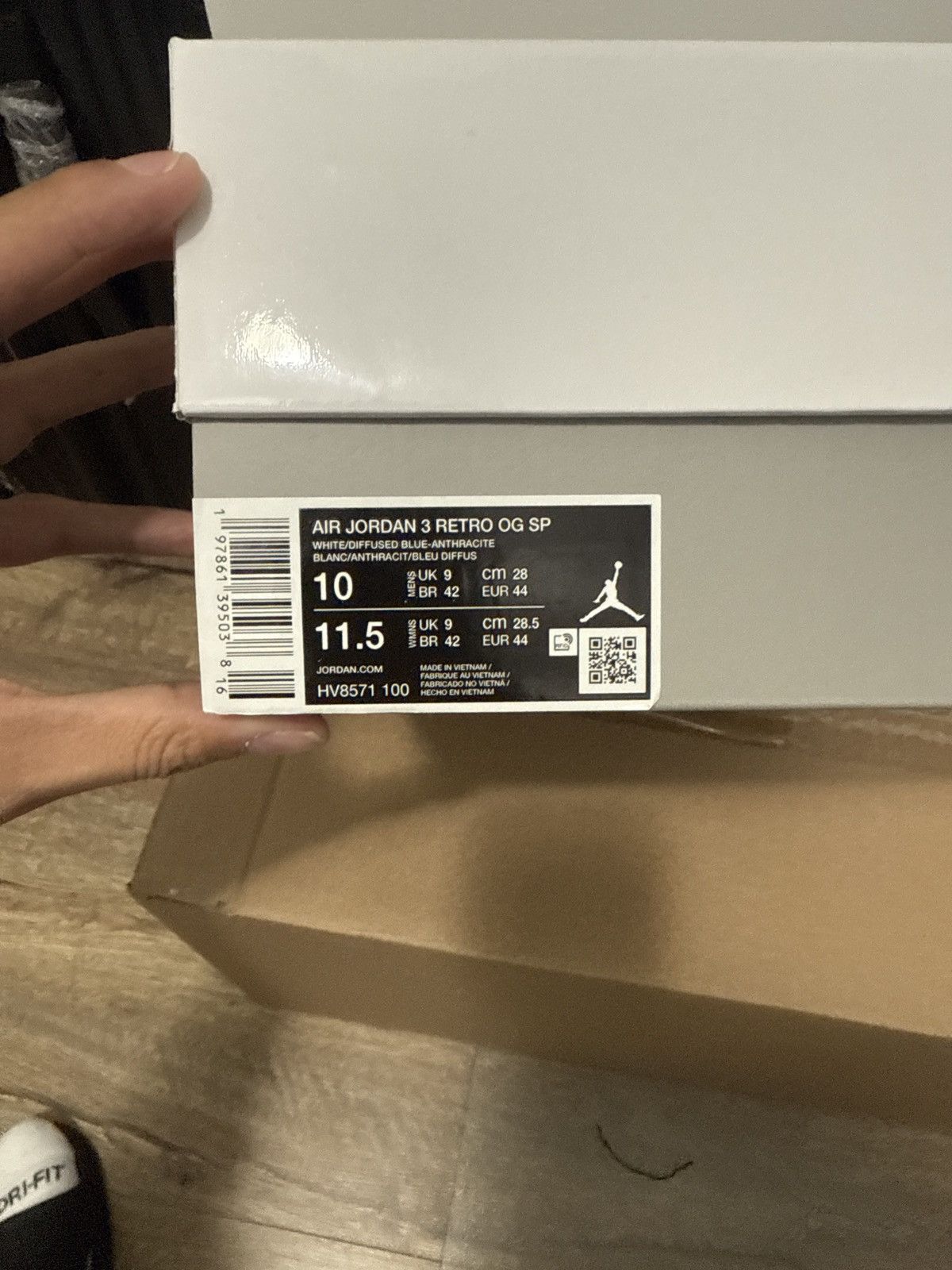 Jordan Brand Air Jordan 3 Retro 3 OG SP A Ma Maniére Diffused Blue Size US 10 / EU 43 - 12 Thumbnail
