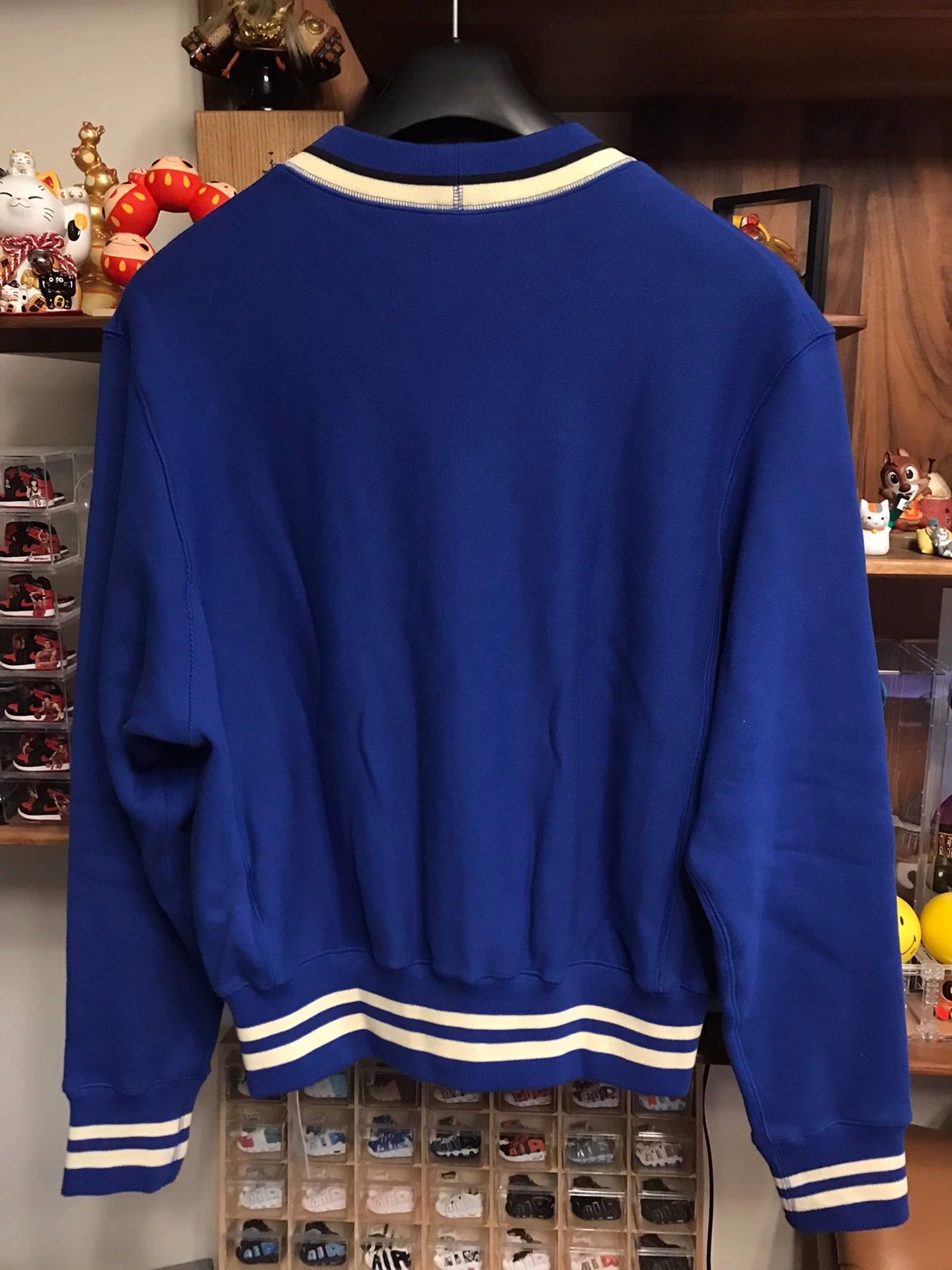 Other KHOKI Japan designer blue white letter cardigan 2 Size US M / EU 48-50 / 2 - 2 Thumbnail