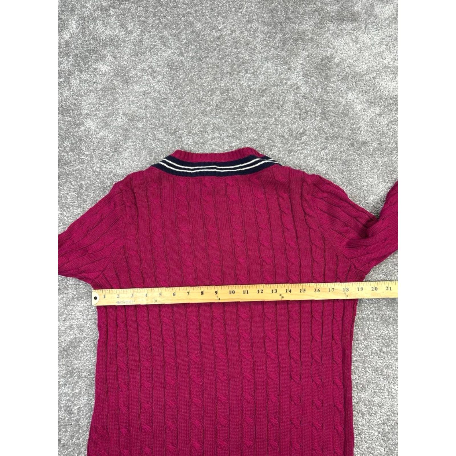 Ralph Lauren Ralph Lauren Sweater Womens XL Pink Cotton Cable-Knit Pullover V-Neck Casual Winter Regular Size XL / US 12-14 / IT 48-50 - 4 Thumbnail