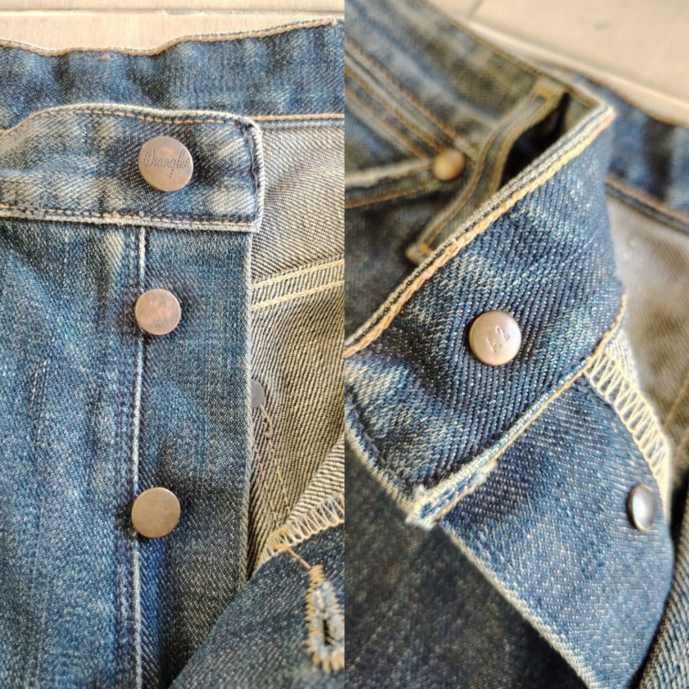 Wrangler Vintage Wrangler Blue Bell Selvedge Blue Denim Jeans M1112 Size US 33 - 2 Thumbnail