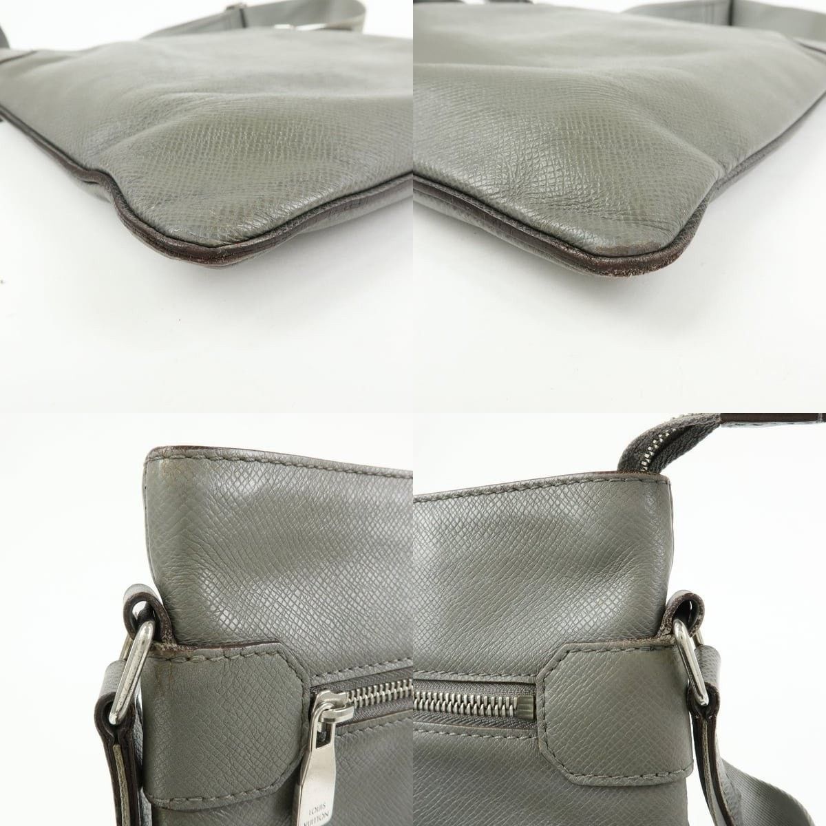 Louis Vuitton Louis Vuitton Taiga Sasha Crossbody Bag Leather Gray Size ONE SIZE - 5 Thumbnail
