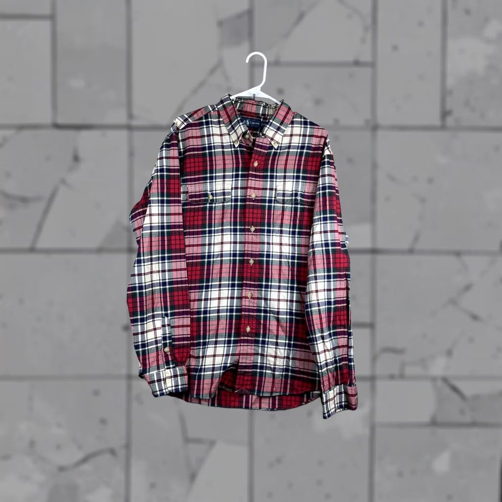 Ralph Lauren Ralph Lauren Shirt Mens XL Multicolor Plaid Long Sleeve Button Front Flannel Size US XL / EU 56 / 4 - 1 Thumbnail