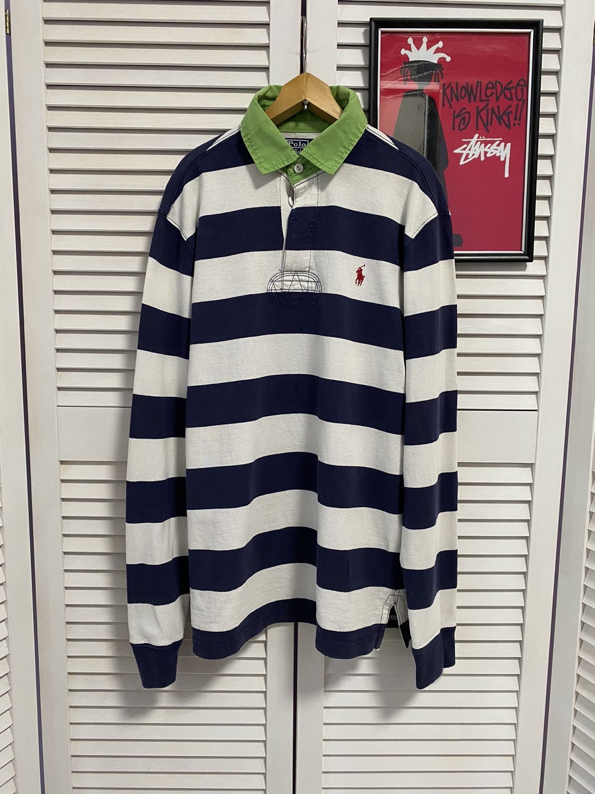 Polo Ralph Lauren × Ralph Lauren Vintage Shirt Long sleeve Polo Ralph Lauren Striped Zebra Size US M / EU 48-50 / 2 - 1 Thumbnail