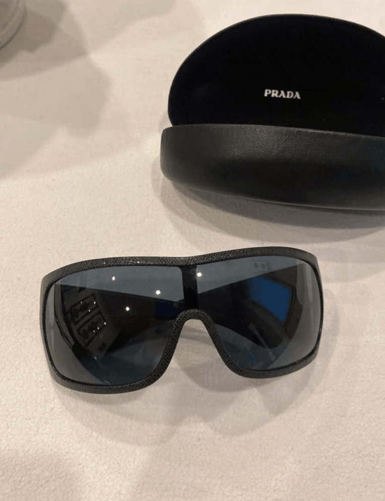 Prada PRADA Sunglasses SPR05H Wrap Shield Mask Symbole Sport Size ONE SIZE - 1 Thumbnail
