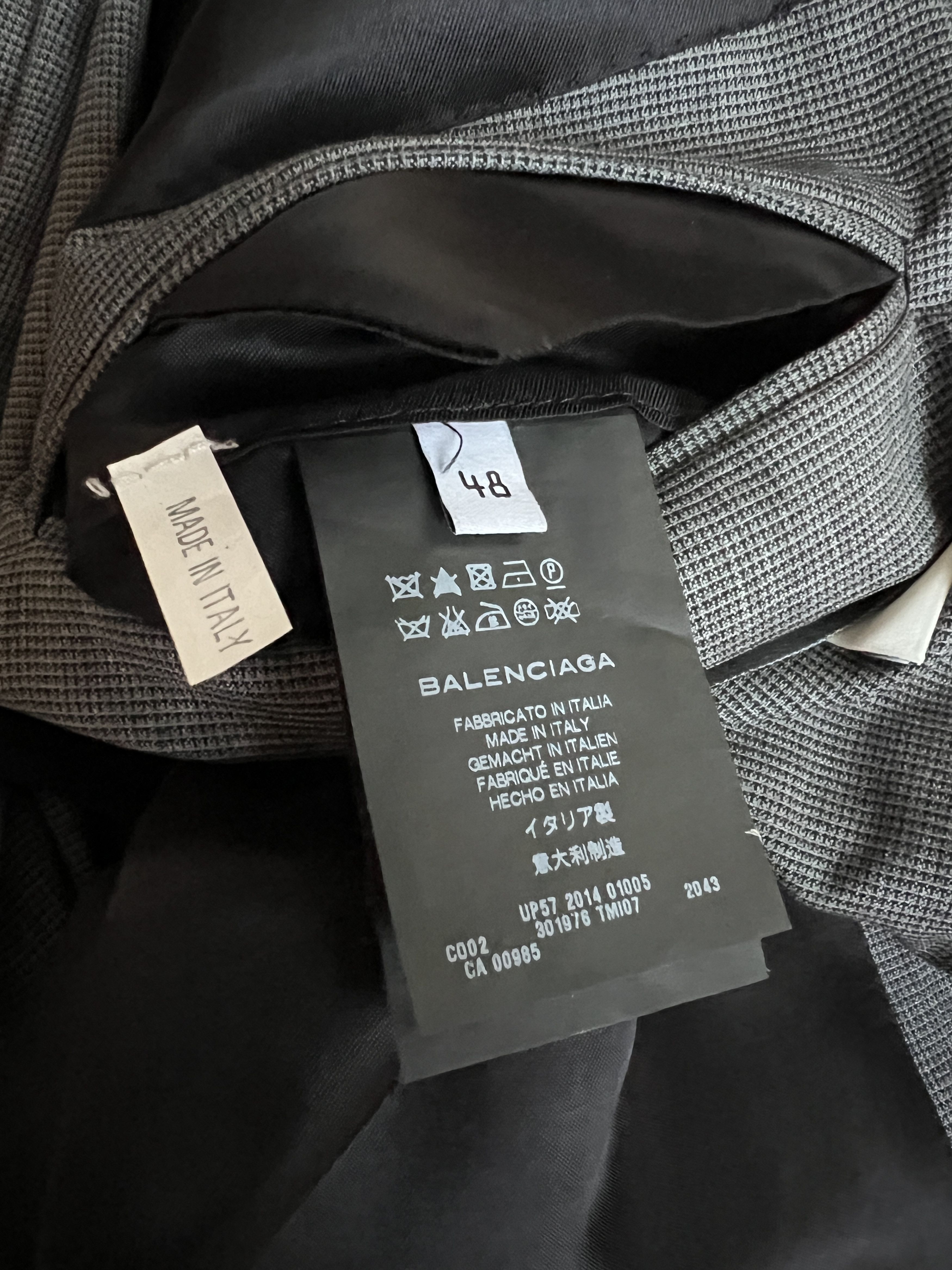 Balenciaga GREY SUIT Size 48R - 4 Thumbnail