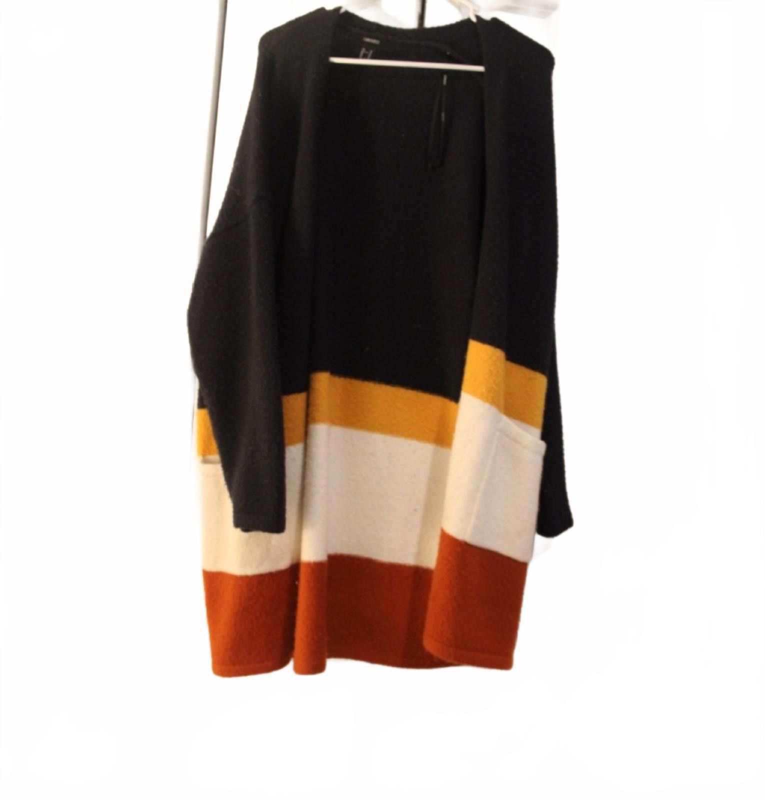 Forever 21 Forever 21 Colorblock Open Front Long Cardigan Sweater sz M Size M / US 6-8 / IT 42-44 - 1 Thumbnail