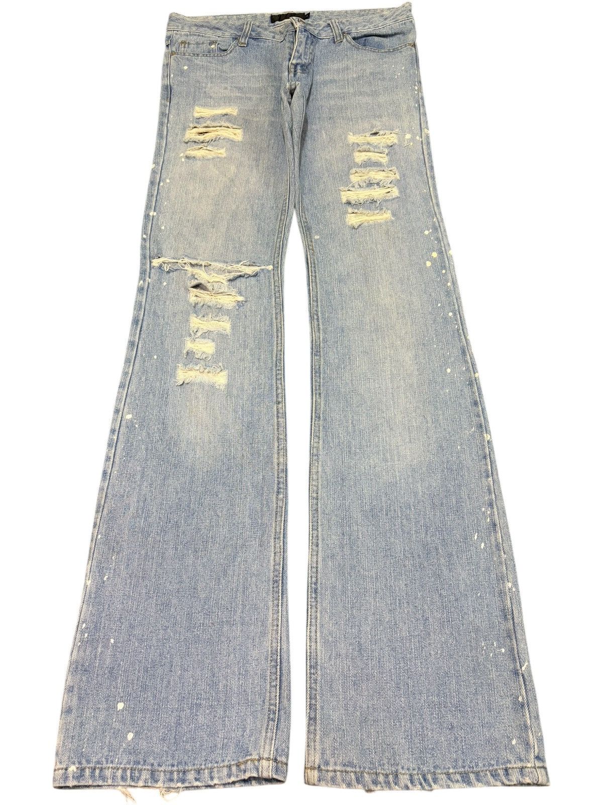 Hysteric Glamour Vintage Japanese Brand Faded Wash Distress Flare Jeans Size 31" - 1 Thumbnail