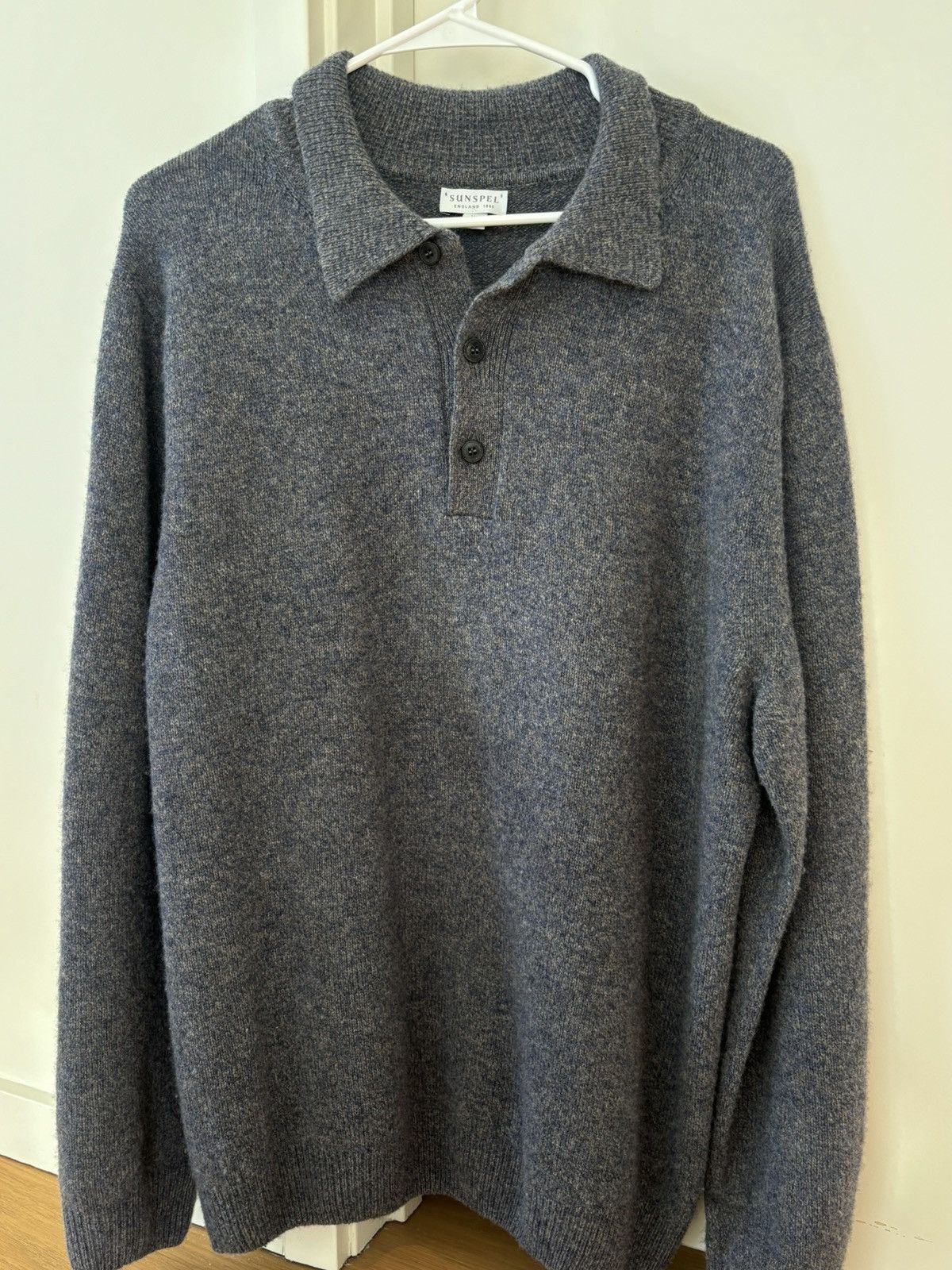 Sunspel Lambswool Polo Shirt Size US XL / EU 56 / 4 - 1 Thumbnail