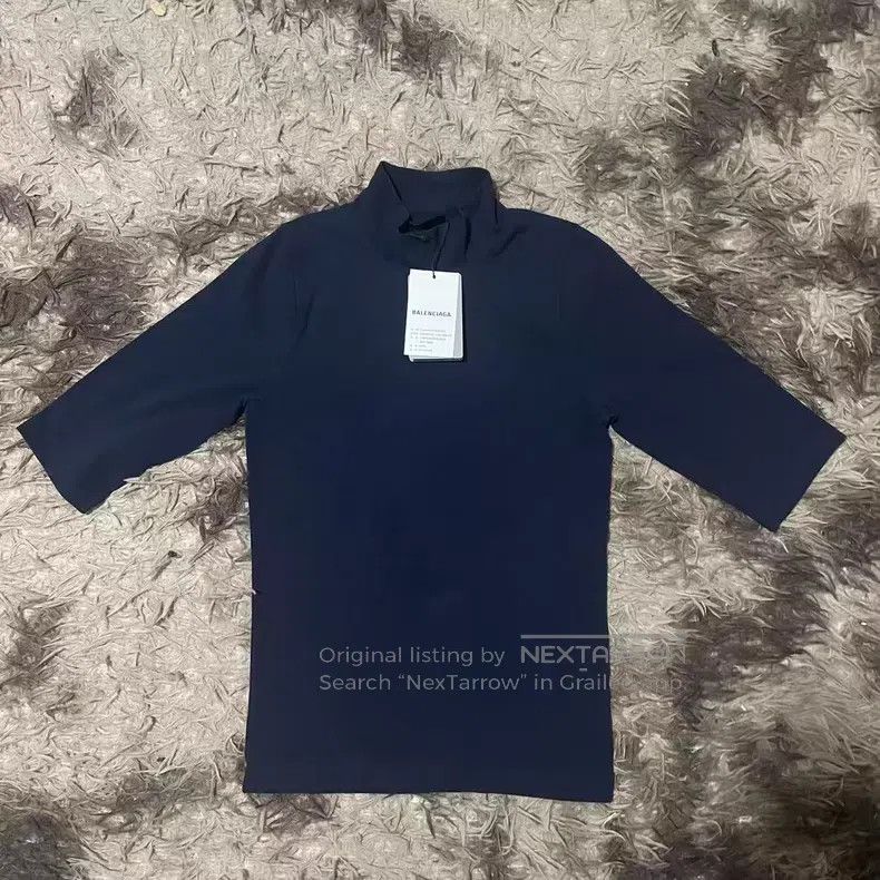 Balenciaga Balenciaga High Neck Slim Fit Long Sleeve T-Shirt Size US M / EU 48-50 / 2 - 2 Thumbnail