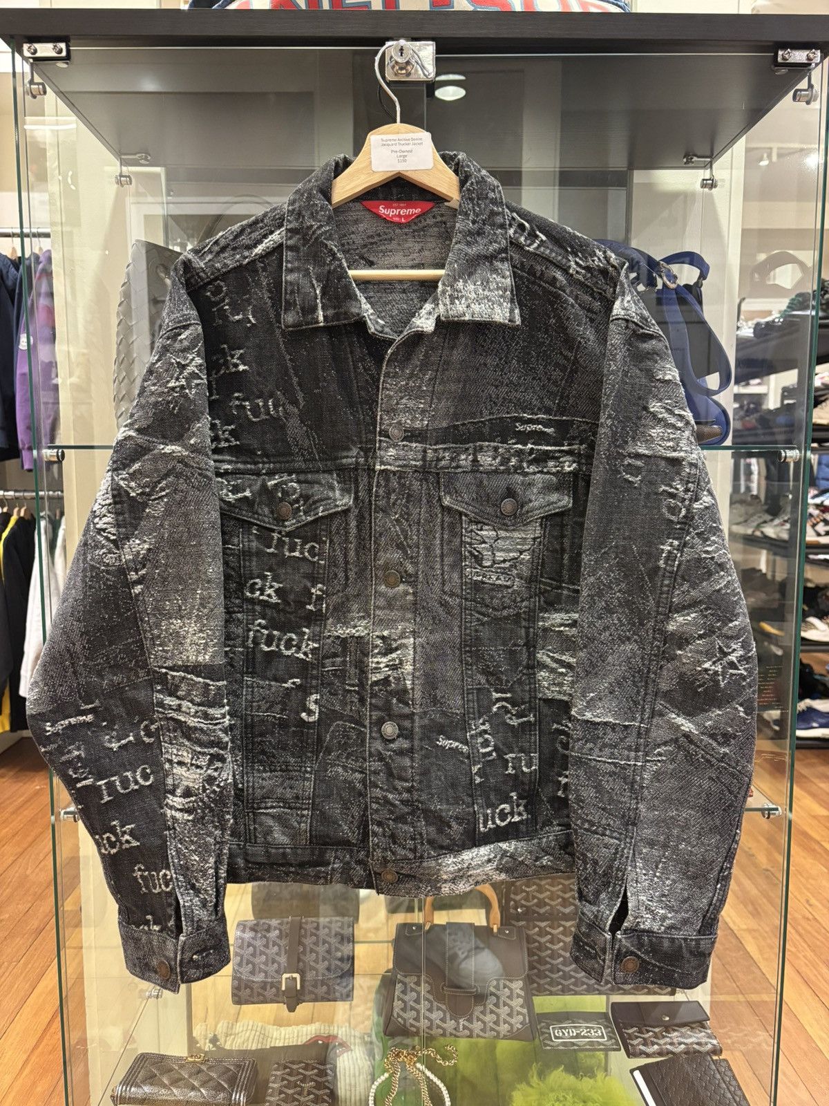 Supreme Archive Denim Jacquard Trucker Jacket - www.emaralddelhi.in