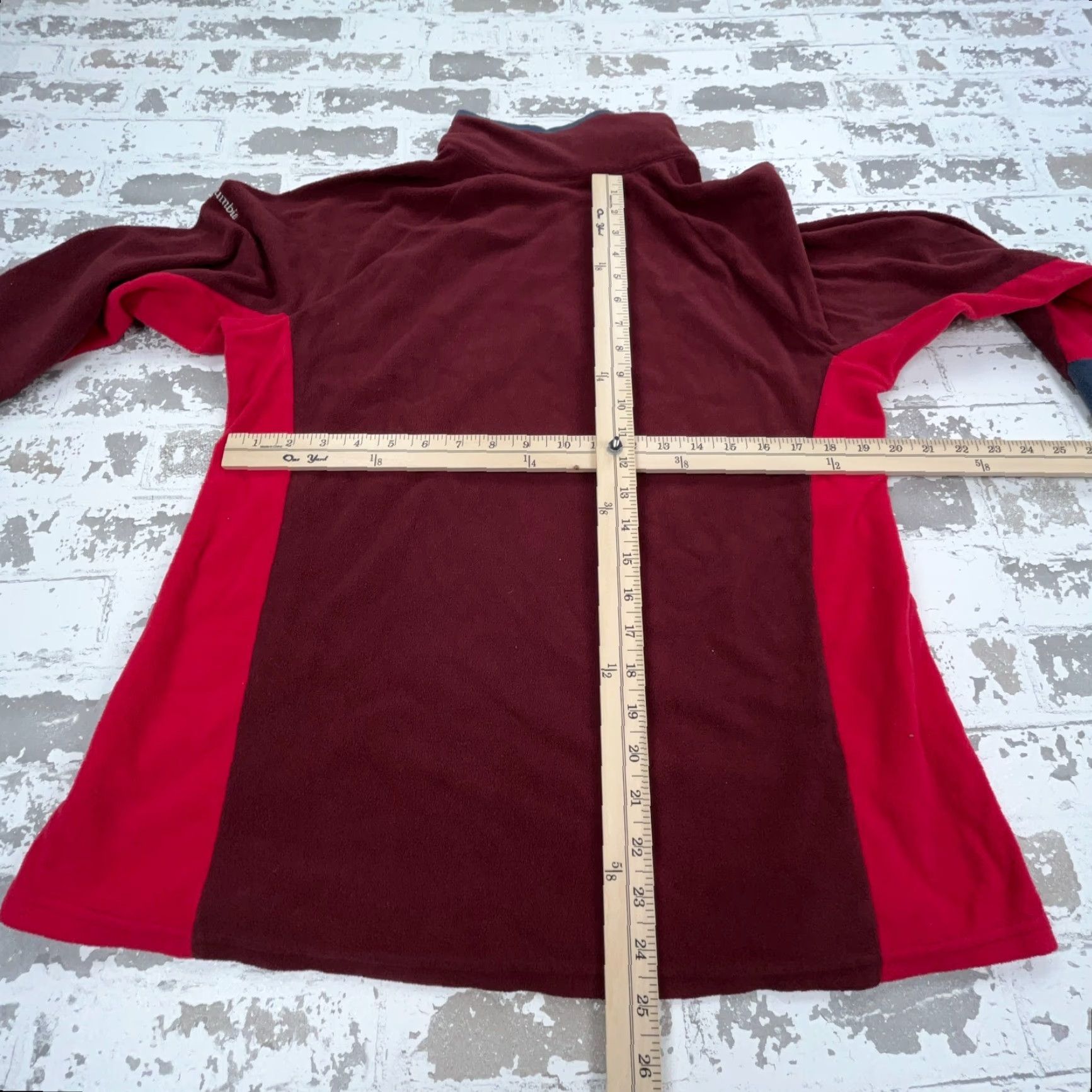 Pinko Columbia Sweater Women XL Maroon Pink Pullover 1/4 Zip Fleece Jacket Raglan Sleeve Mock Neck Size XL / US 12-14 / IT 48-50 - 6 Thumbnail