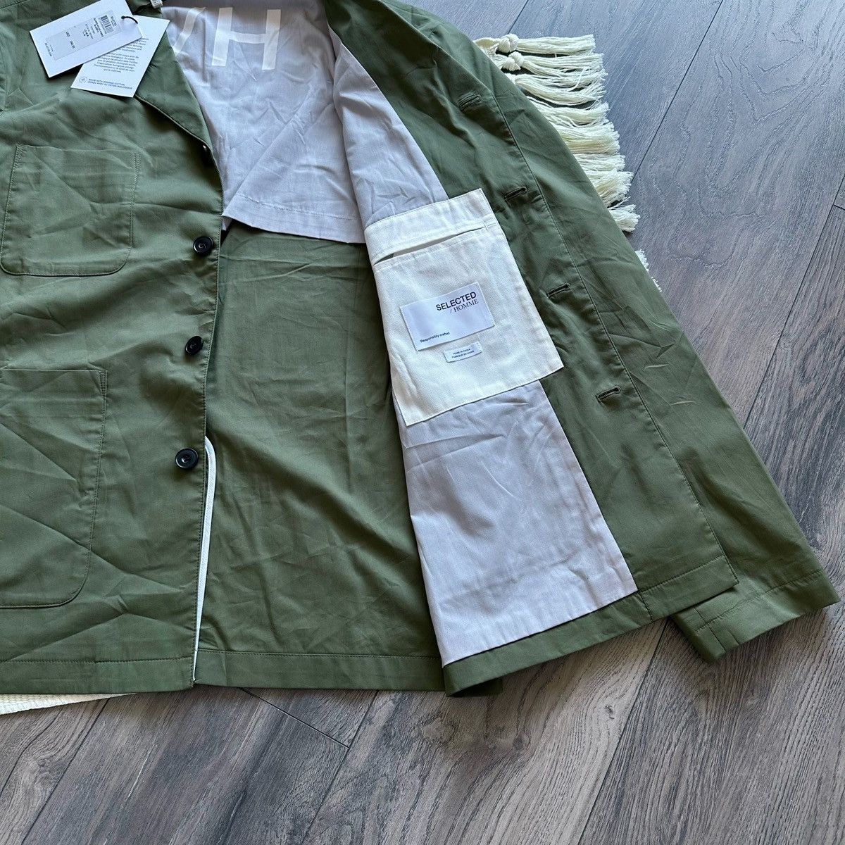 Selected Homme Selected Homme Mens Holdo Hybrid Blazer in Olive Night Size 46R - 4 Thumbnail