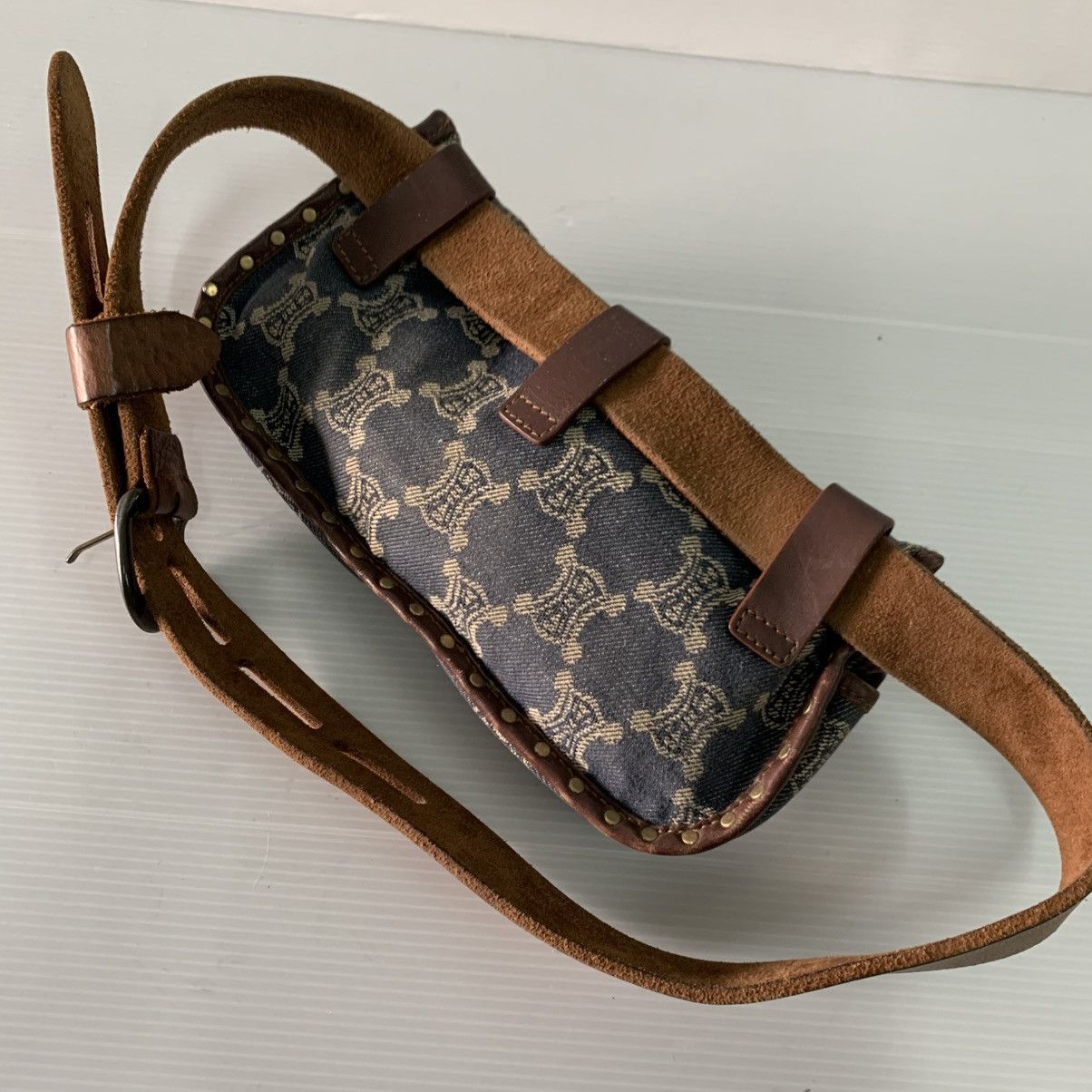 Celine Celine Monogram Canvas Denime Belt Pre-Owned Bag Size ONE SIZE - 4 Thumbnail