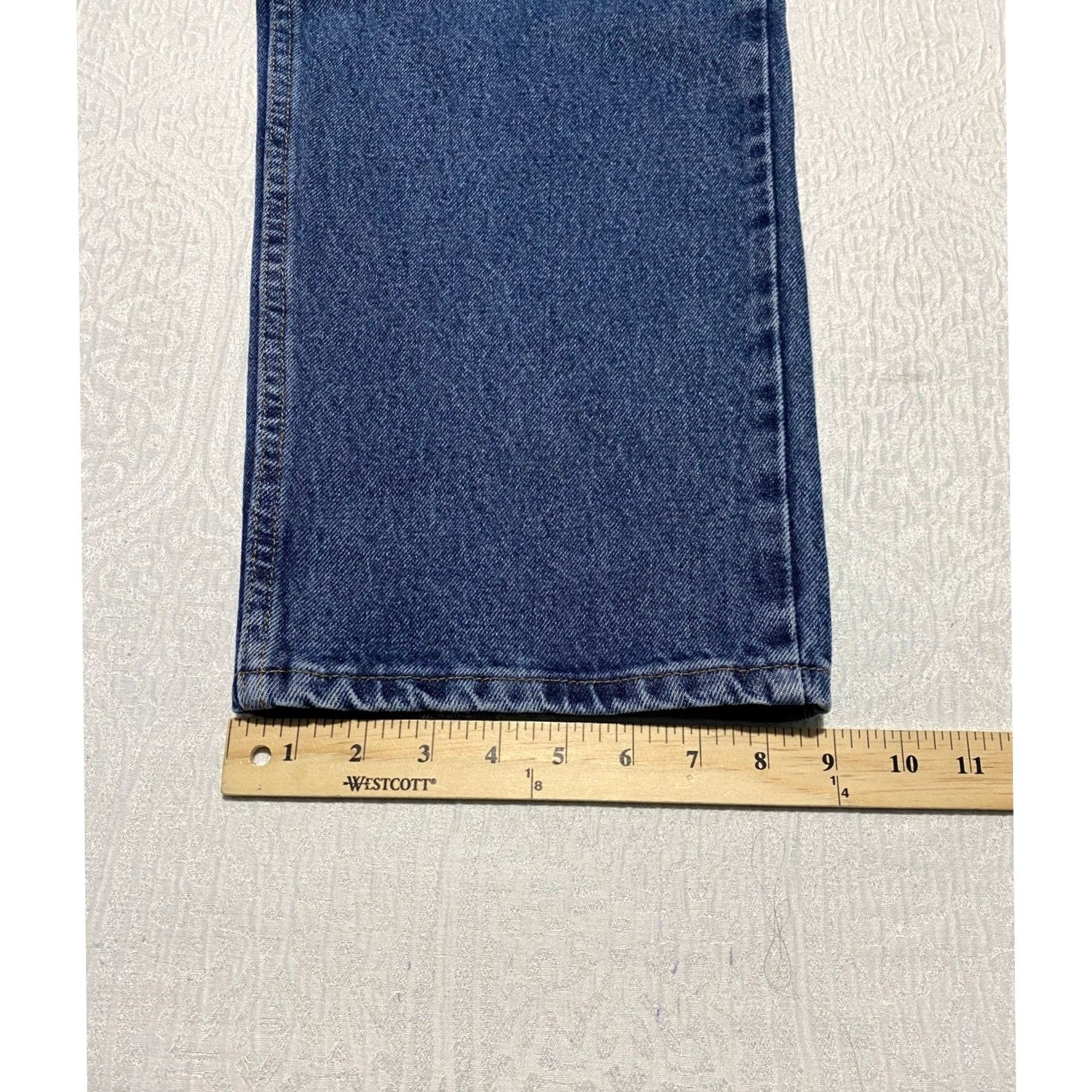Wrangler VINTAGE Wrangler Jeans - 36x30 Blue Leather Logo Patch Relaxed Fit 5-Pocket Denim 97601DR Men Size US 36 / EU 52 - 6 Thumbnail