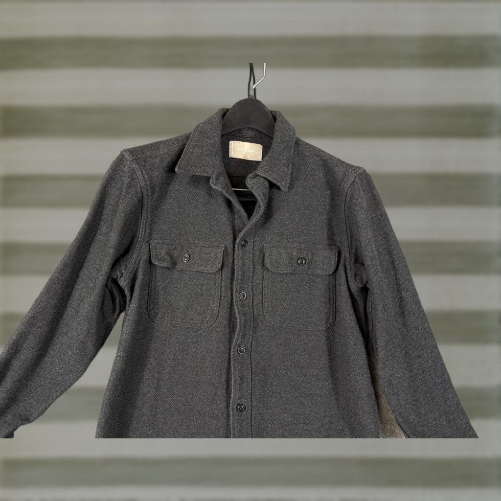 Everlane Everlane Shirt Jacket Womens S Black Cotton Flap Pockets Button-Up Long Sleeve Size S / US 4 / IT 40 - 1 Thumbnail