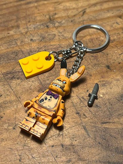Cartoon Network FNAF Bonnie Freddy minifigure keychain custom handmade Size ONE SIZE - 9 Thumbnail