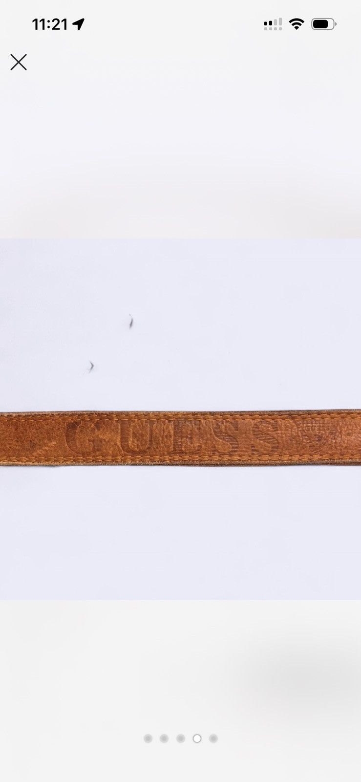Guess Guess Western Brown Leather Belt with Silver Hardware Size 38 - 4 Thumbnail