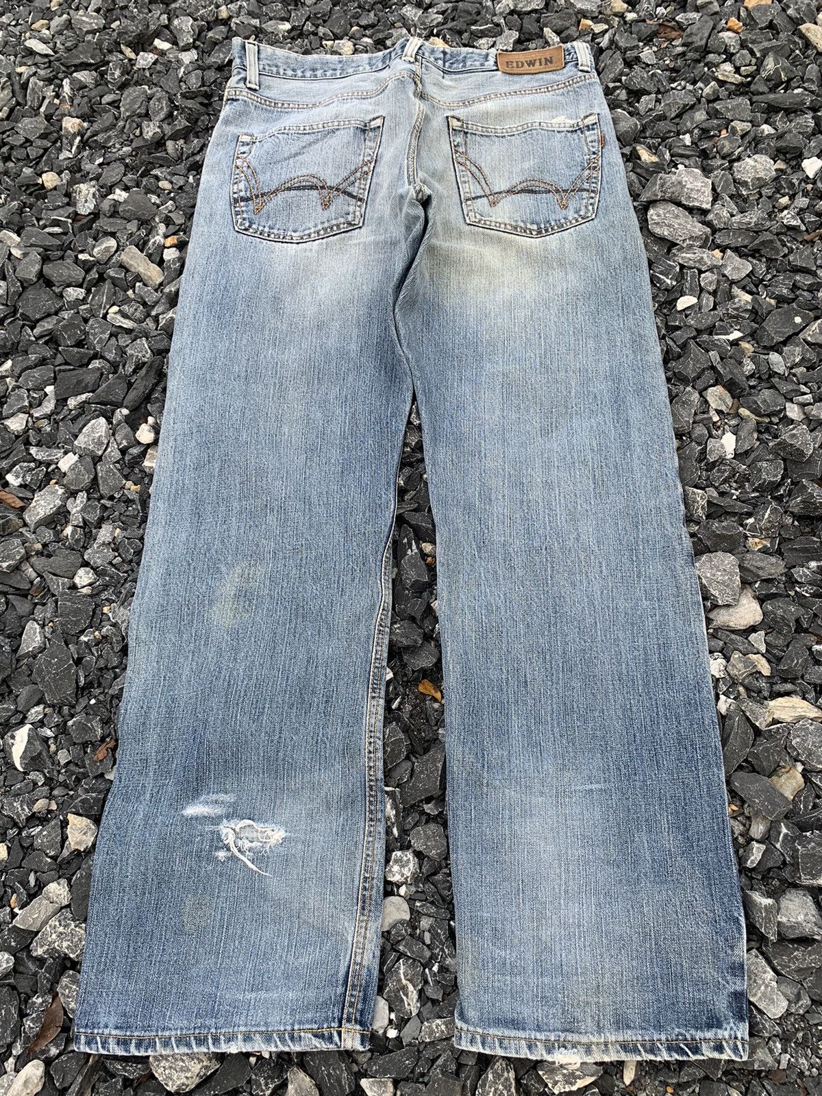 Other VINTAGE EDWIN 505V SELVEDGE FADED JAPANESE DISTRESSED DENIM Size US 38 / EU 54 - 4 Thumbnail