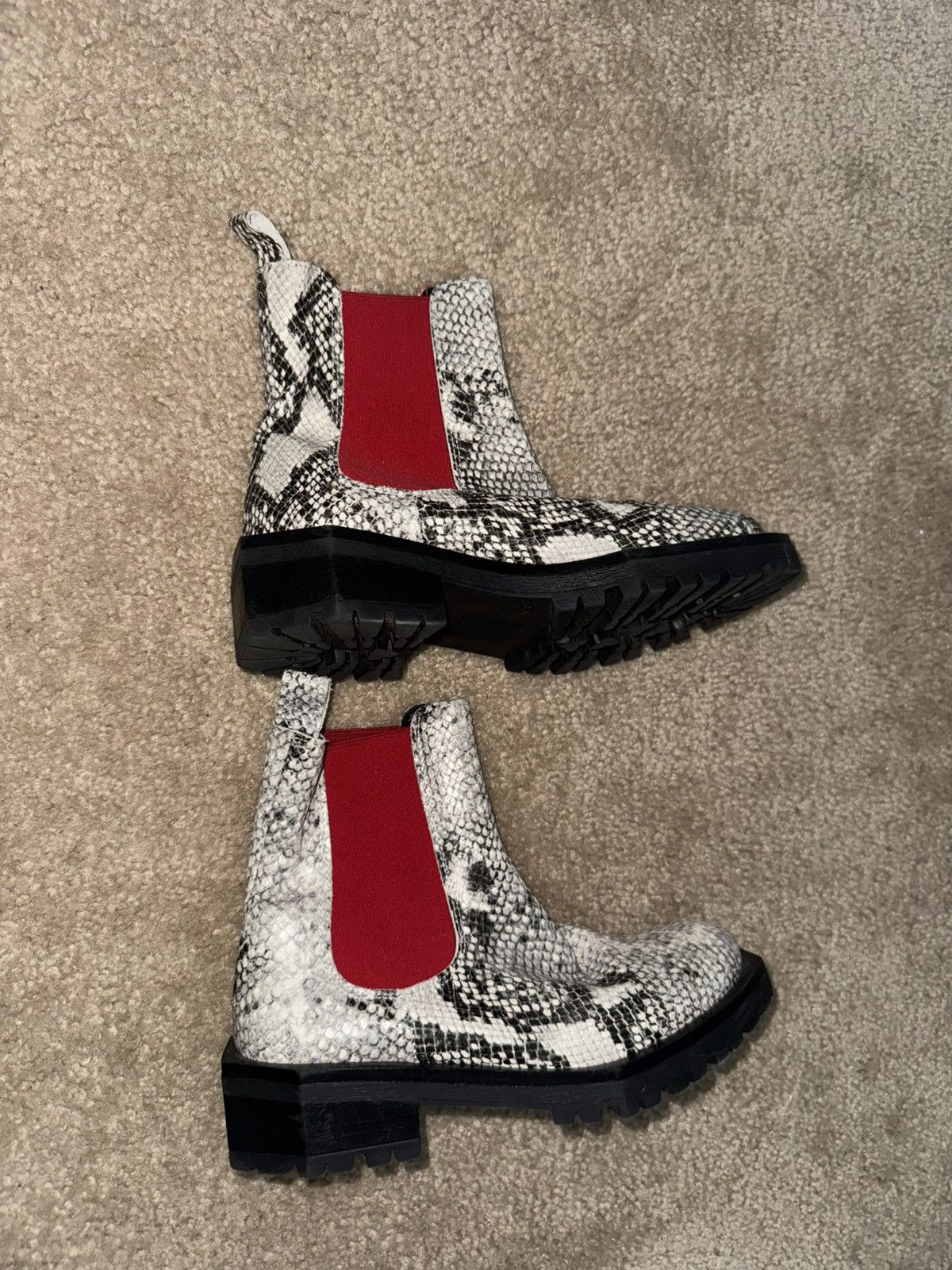 Other Italian Boutique Snakeskin Chelsea Boots Size US 7 / IT 37 - 3 Thumbnail