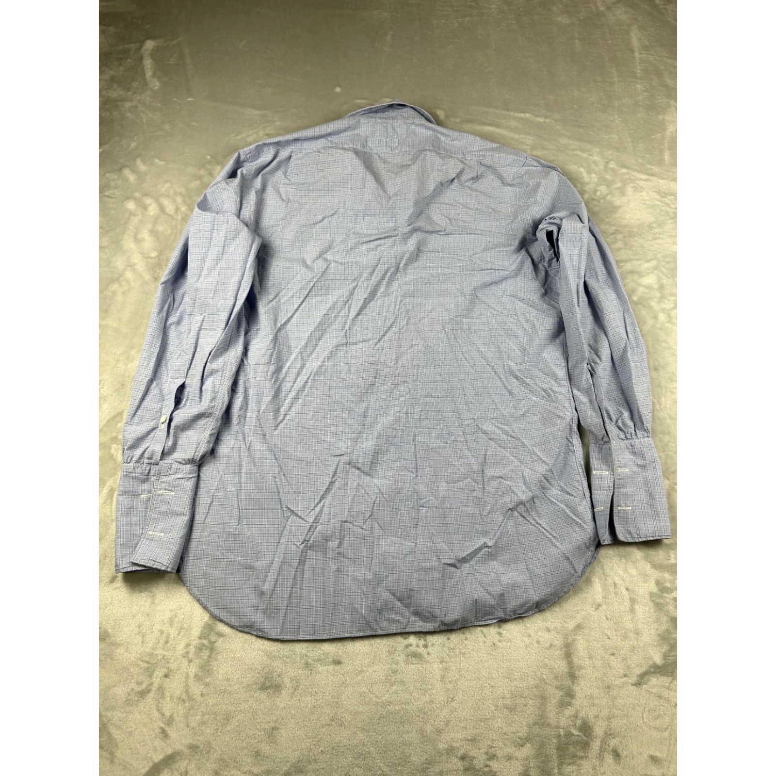 Ralph Lauren Ralph Lauren Purple Label Shirt Mens 17.5 32 Blue Gray Plaid Made England Dress Shirt Size 48R - 7 Thumbnail