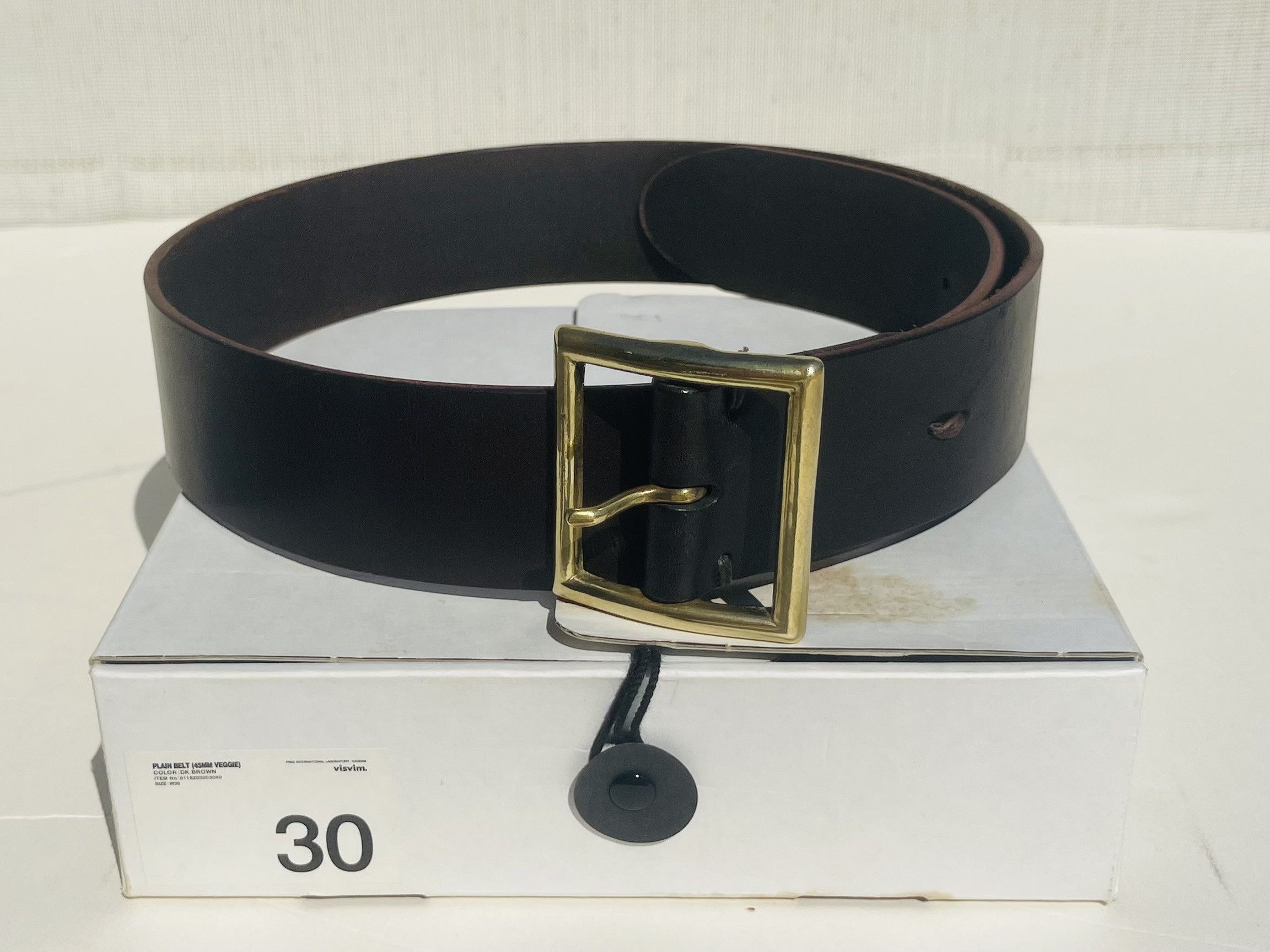 Visvim Visvim Plain Belt (45mm Veggie) - Dk Brown - FW16 - 29-33cms Size 30 - 4 Thumbnail