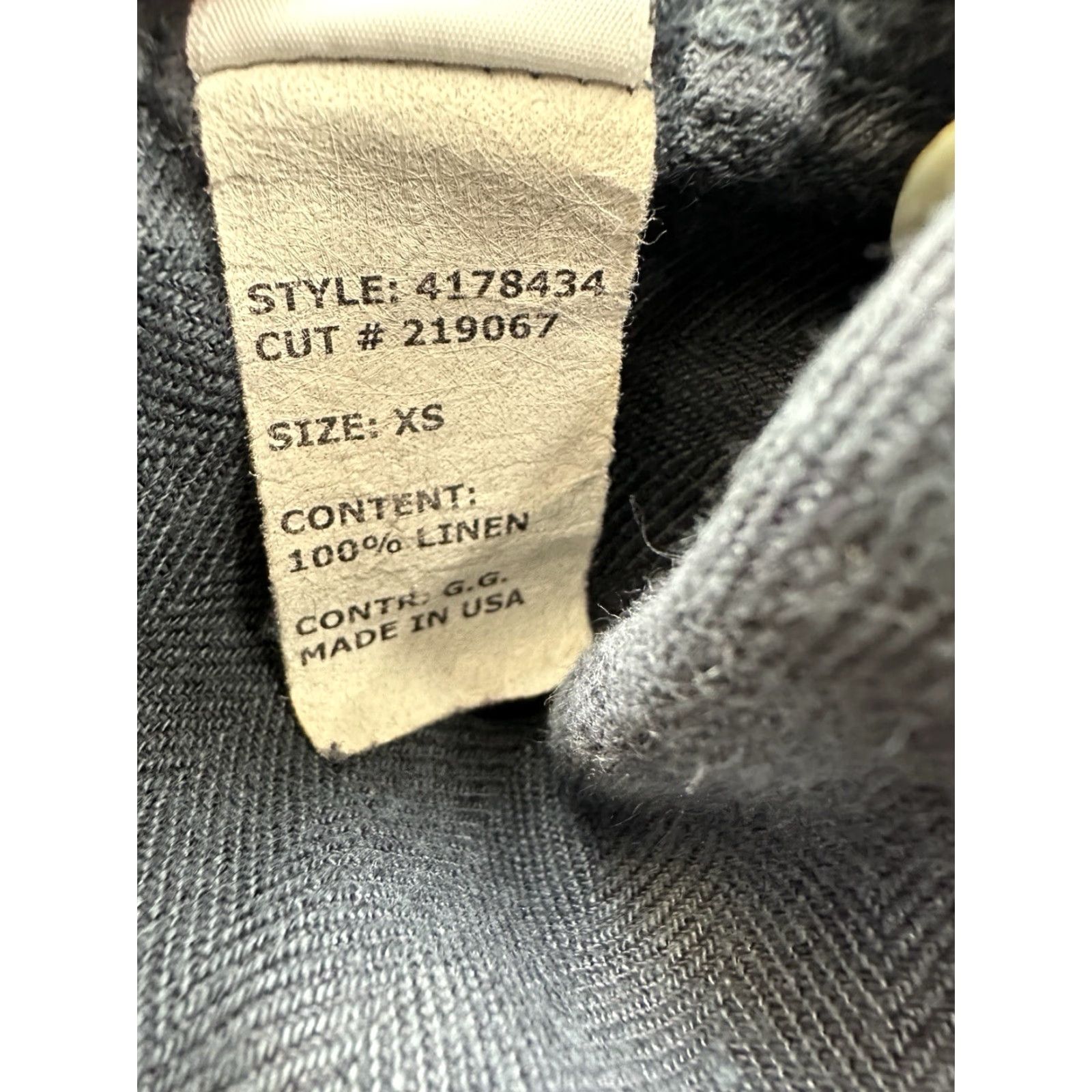 Vintage VINTAGE Cut Loose Jacket Womens XS Blue Linen Mid-Length Long Sleeve Casual USA Size XS / US 0-2 / IT 36-38 - 4 Thumbnail