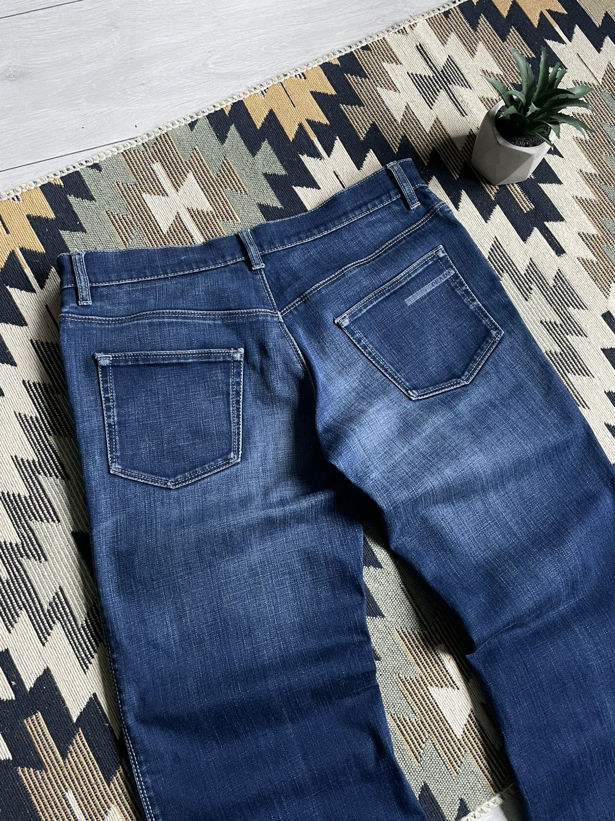 Vintage Vintage Prada Baggy Y2K Denim Flared Jeans Size 30" / US 8 / IT 44 - 4 Thumbnail
