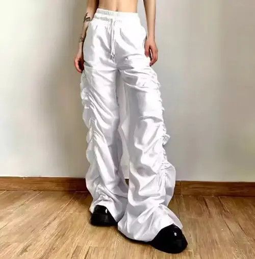 Japanese Brand × Vintage Retro Hippie Wide-leg Punkrock Pants Ice White Size US 30 / EU 46 - 1 Thumbnail