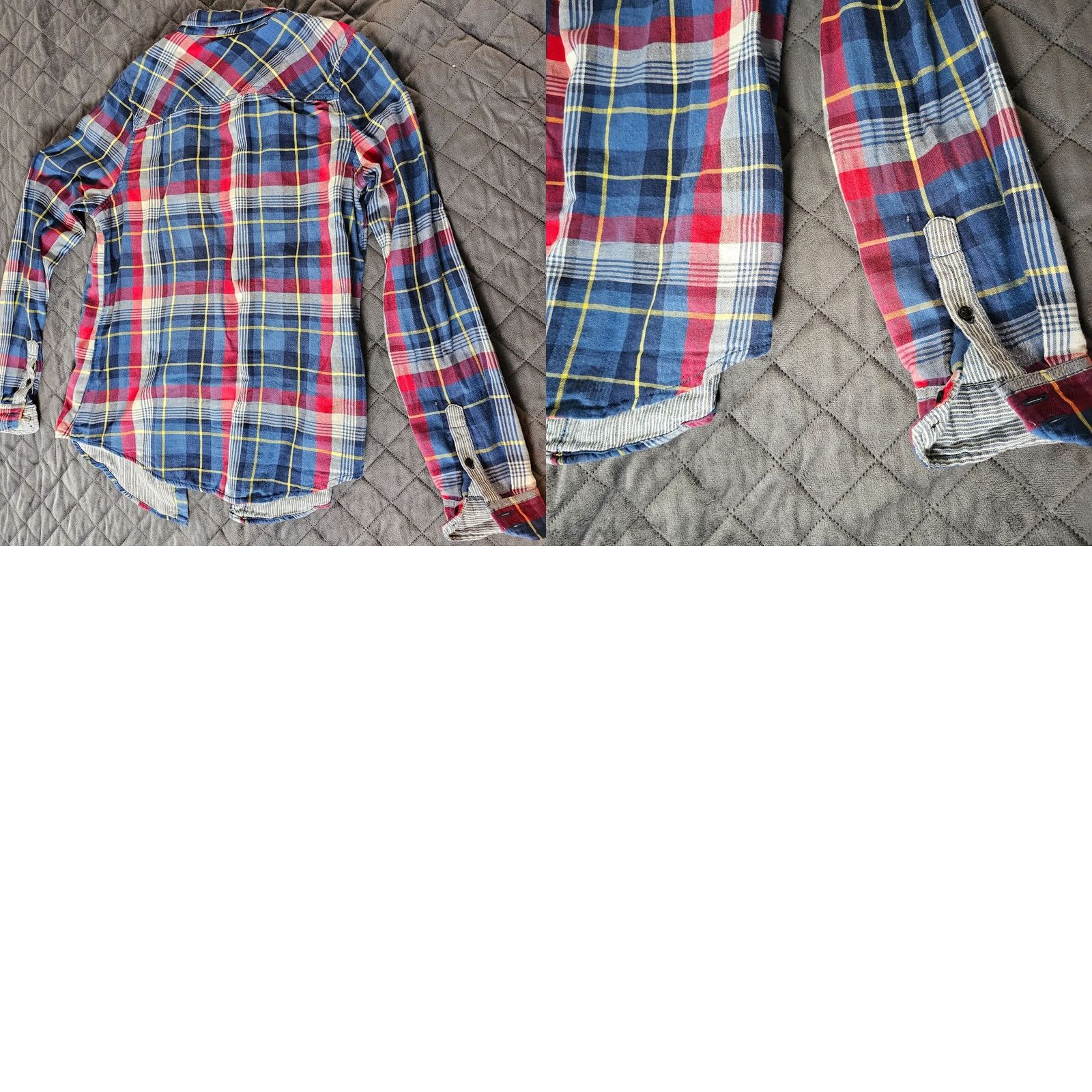 Forever 21 Forever 21 Men's Blue Plaid Western Button-Down Shirt Size M Casual Pockets Long Sleeve Cotton Blend Button-Up Closet Western Theme Mens Size US M / EU 48-50 / 2 - 8 Thumbnail
