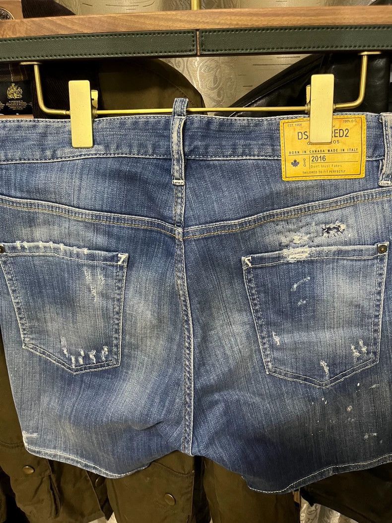 Dsquared2 Dsquared2 Dsquared2 Men's Denim Shorts with Distressed Det Size US 44 / EU 60 - 4 Thumbnail